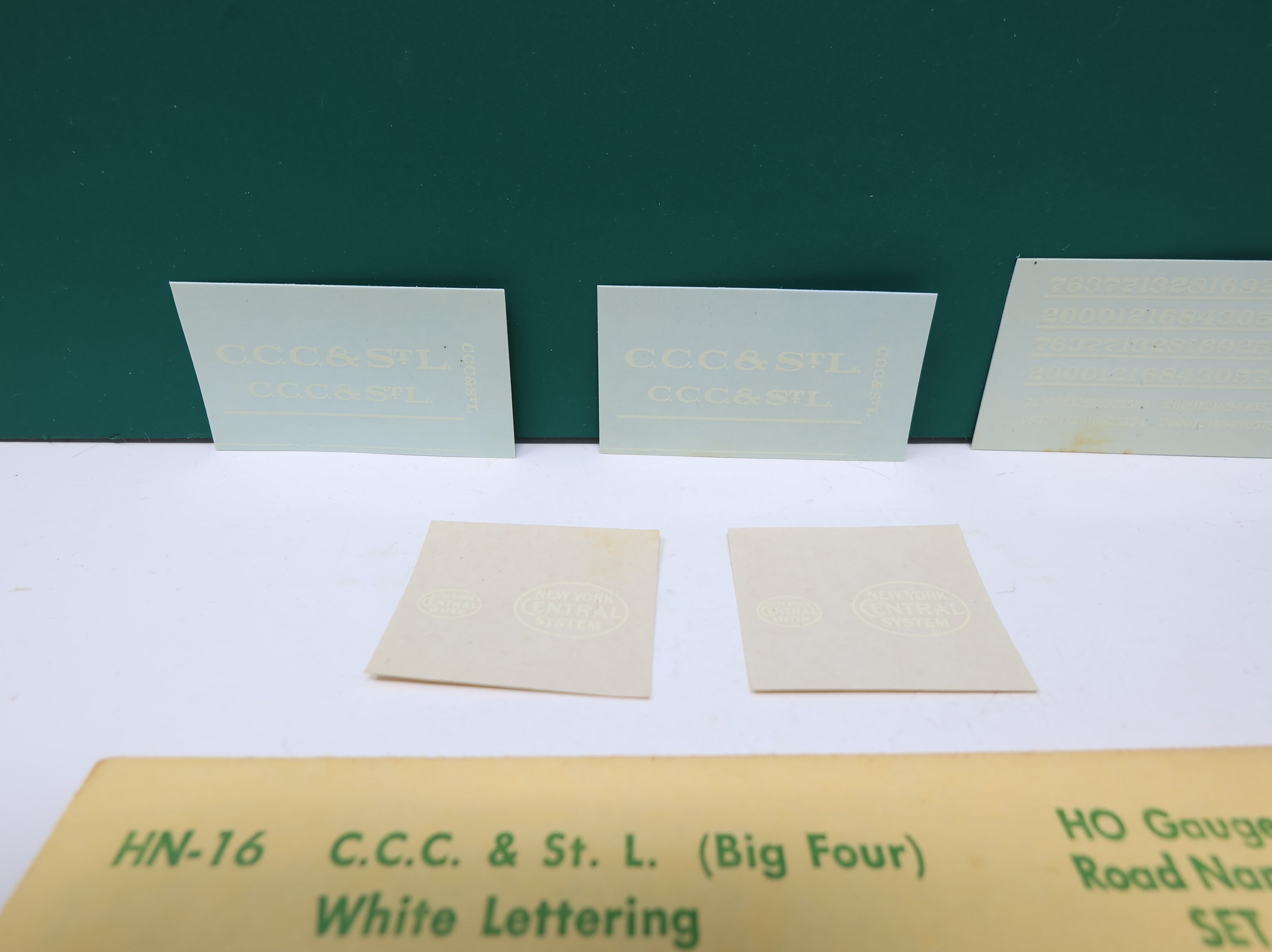 USED Champ Decals HN16 HO Scale CCC&StL White Lettering Decals Big Four