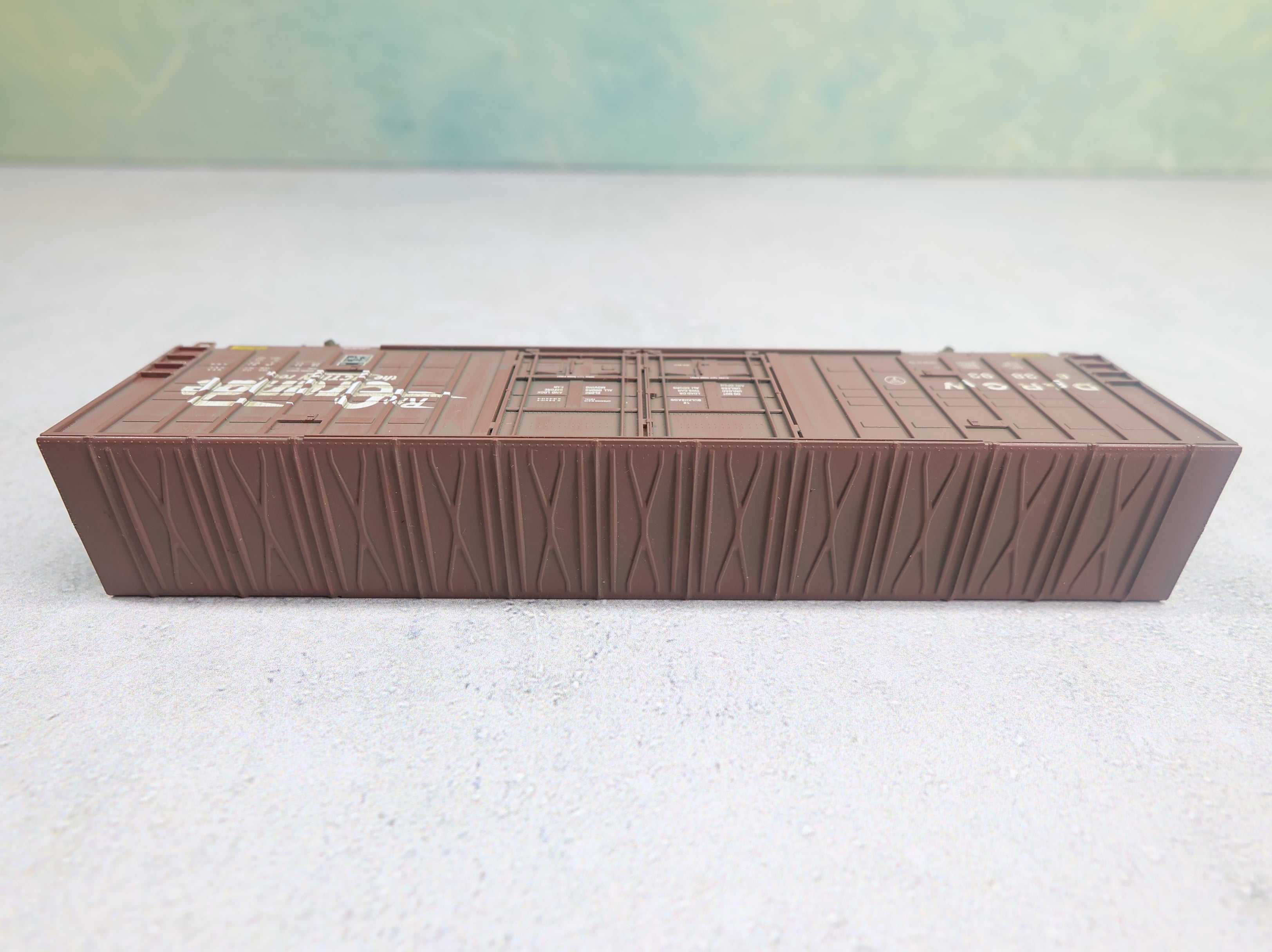 USED Micro-Trains 10300010 N Scale 60' Box Car Excess Height Double Plug Doors, Waffle Side Denver and Rio Grande Western D&RGW #63893 Weathered, Knuckle Couplers