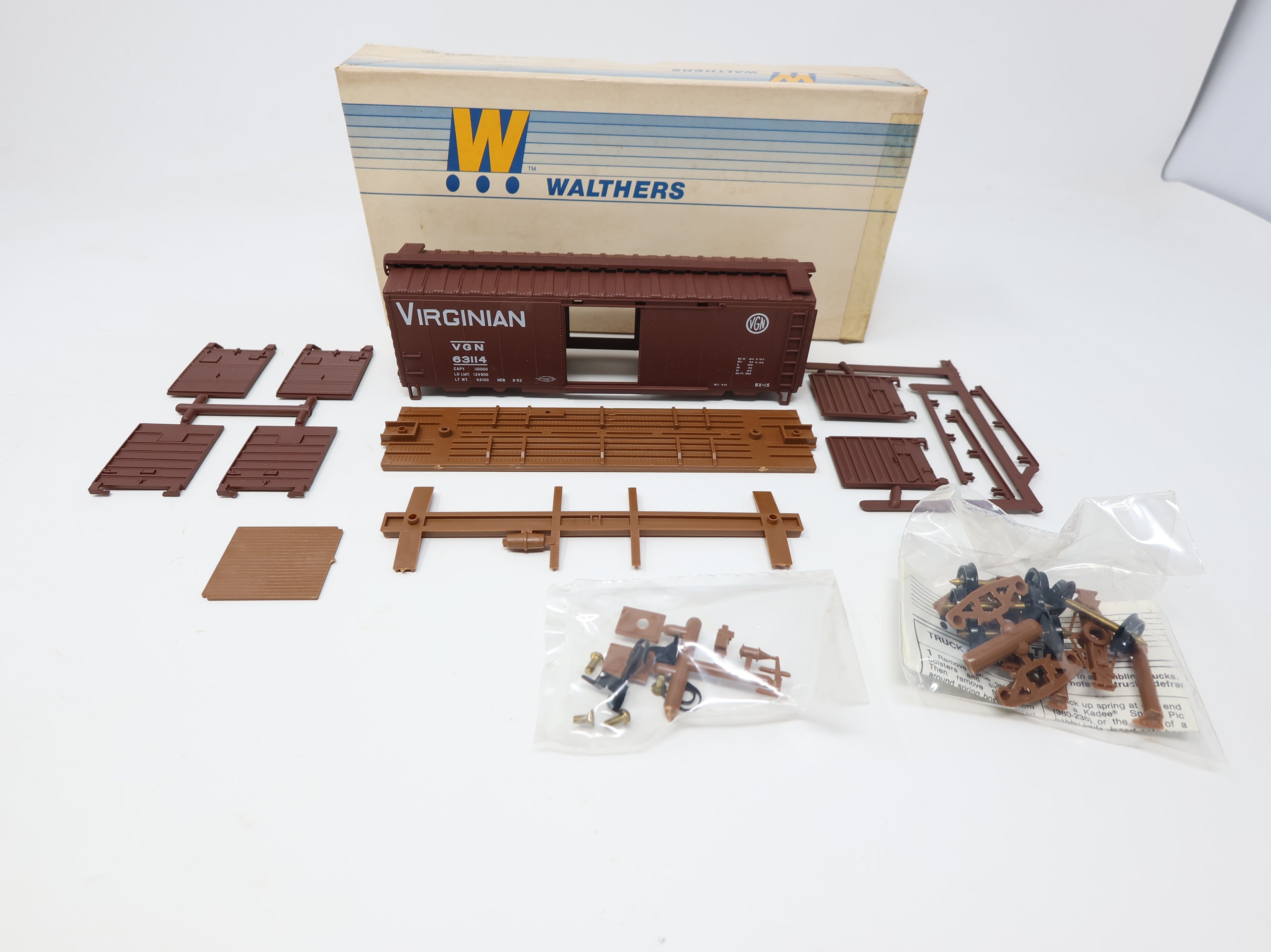 USED Walthers 932-3709 HO Scale 40' PS1 Box Car Virginian VGN #63114 KIT