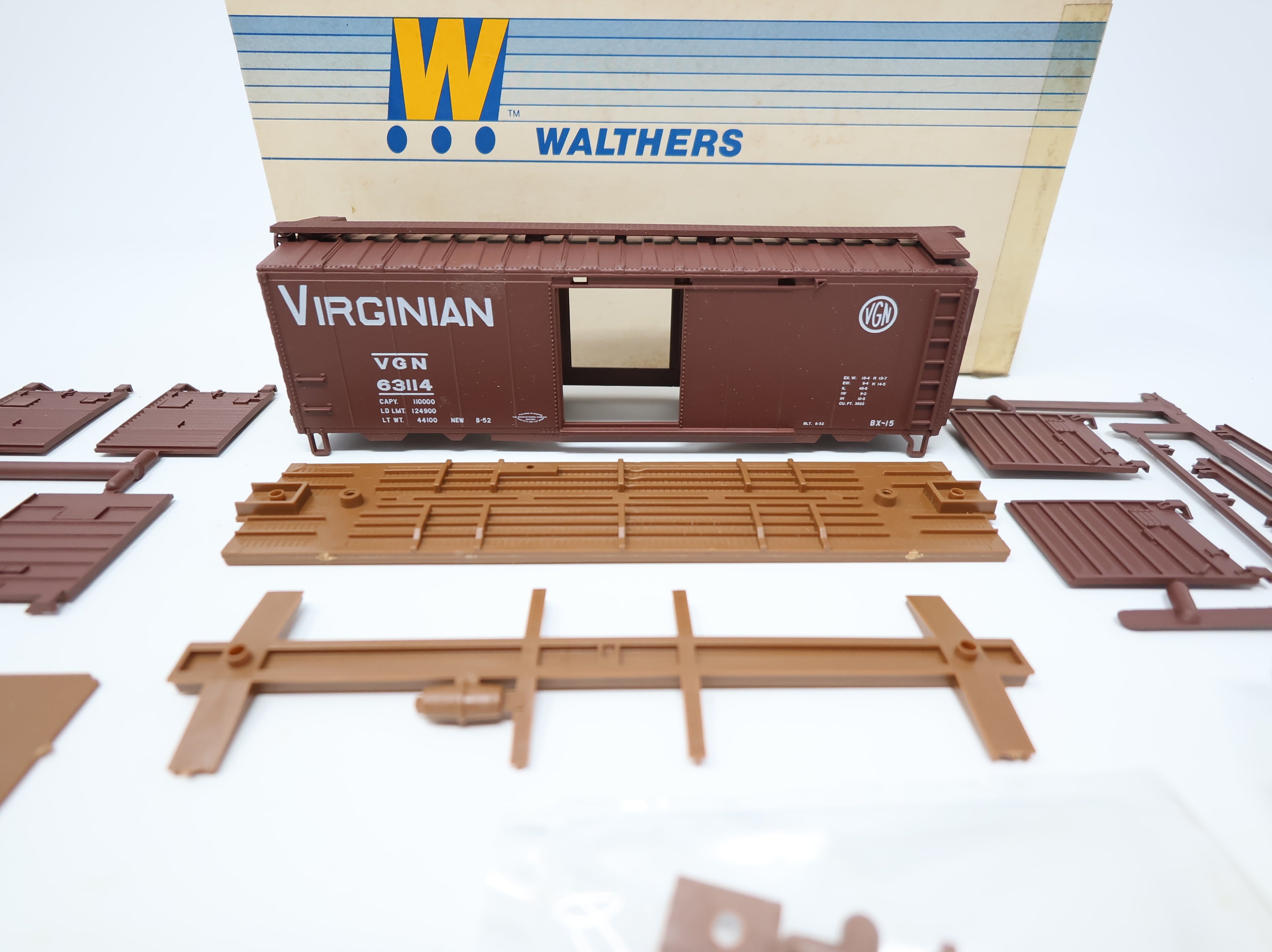 USED Walthers 932-3709 HO Scale 40' PS1 Box Car Virginian VGN #63114 KIT