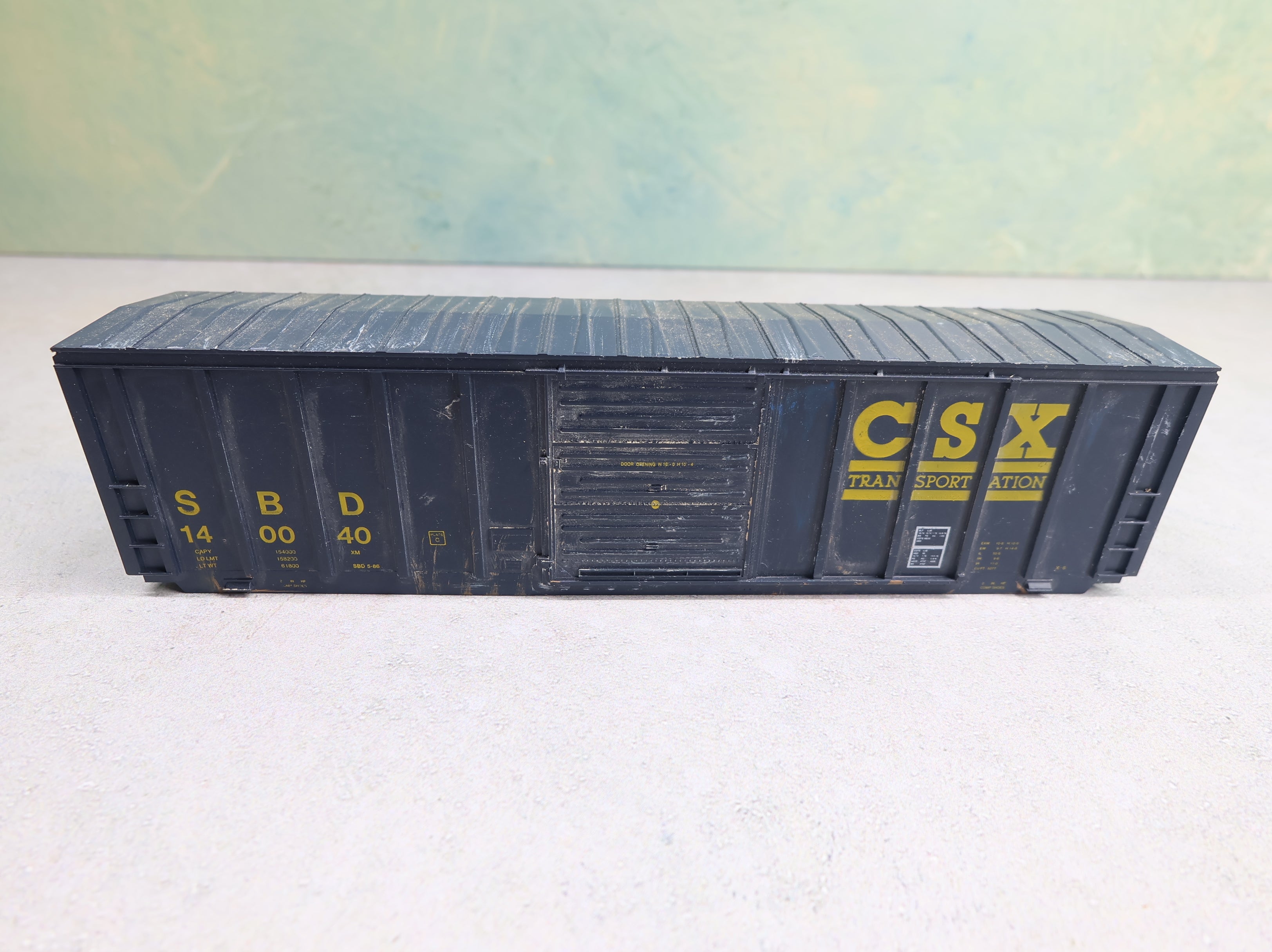 USED Roundhouse 1915 HO Scale 50' Box Car CSX SBD #140040 Weathered