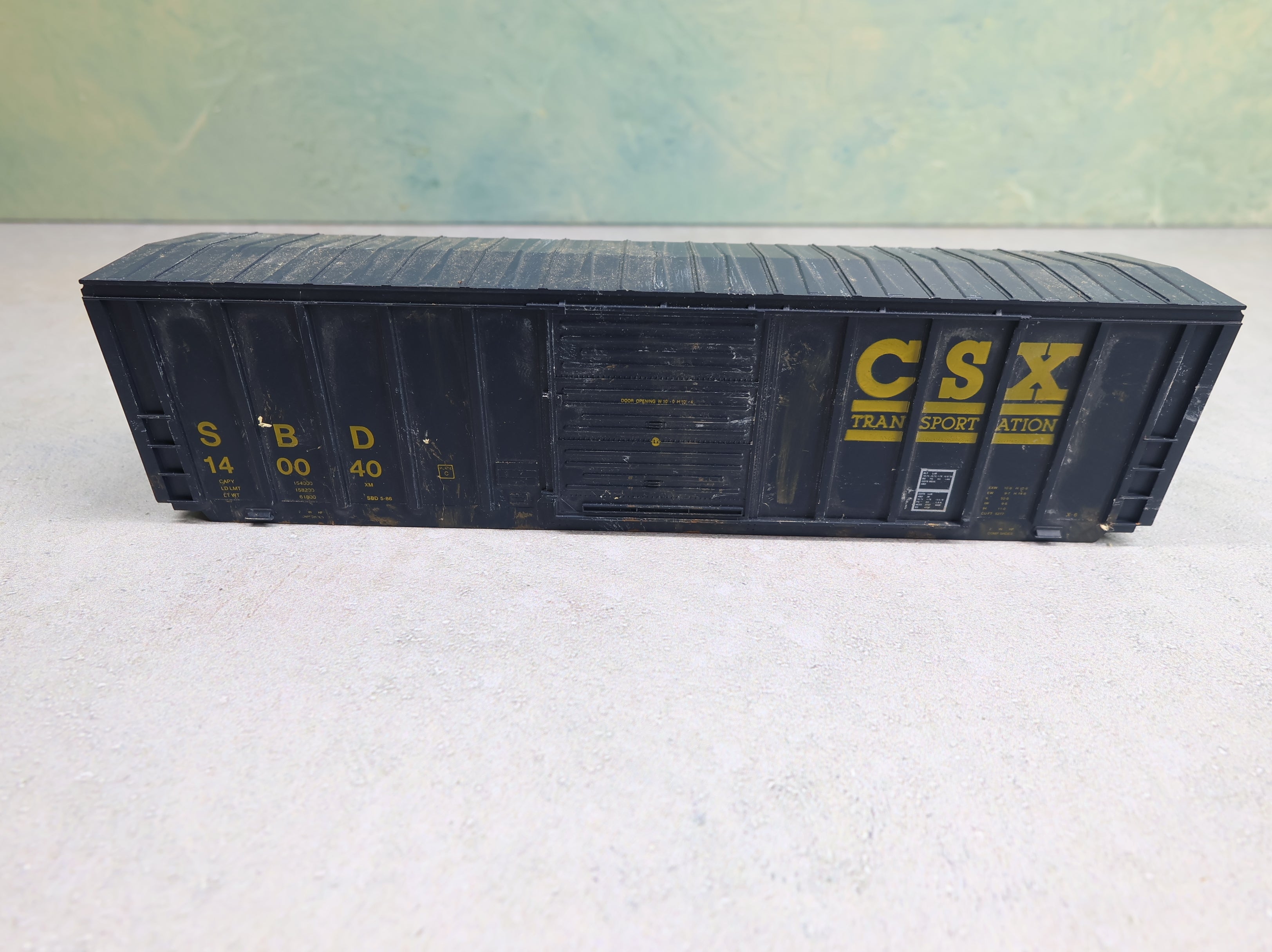 USED Roundhouse 1915 HO Scale 50' Box Car CSX SBD #140040 Weathered