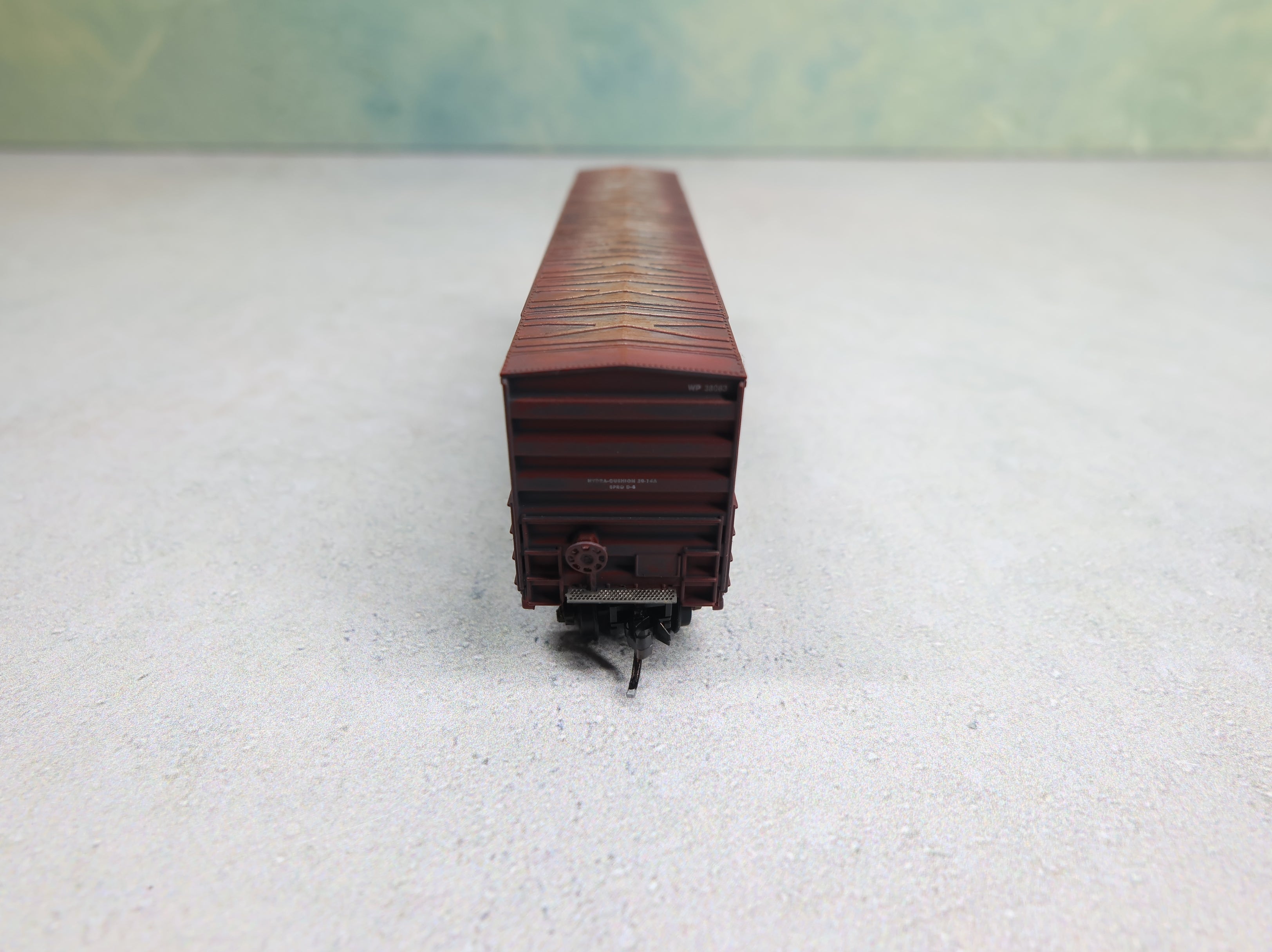 USED Fox Valley Models #8097-2 N Scale FMC 5283 DD Box Car Western Pacific WP #38063 Weathered