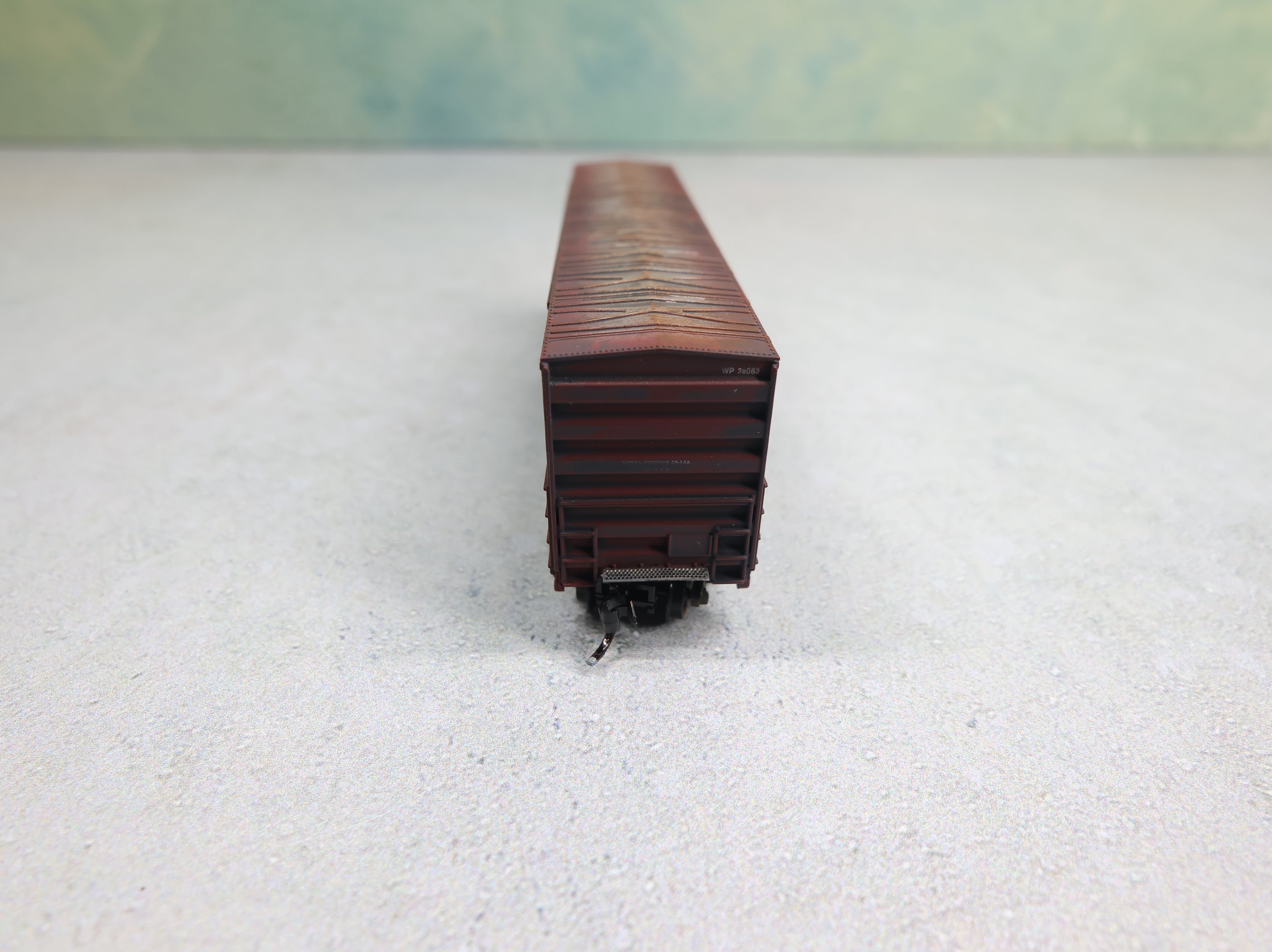 USED Fox Valley Models #8097-2 N Scale FMC 5283 DD Box Car Western Pacific WP #38063 Weathered