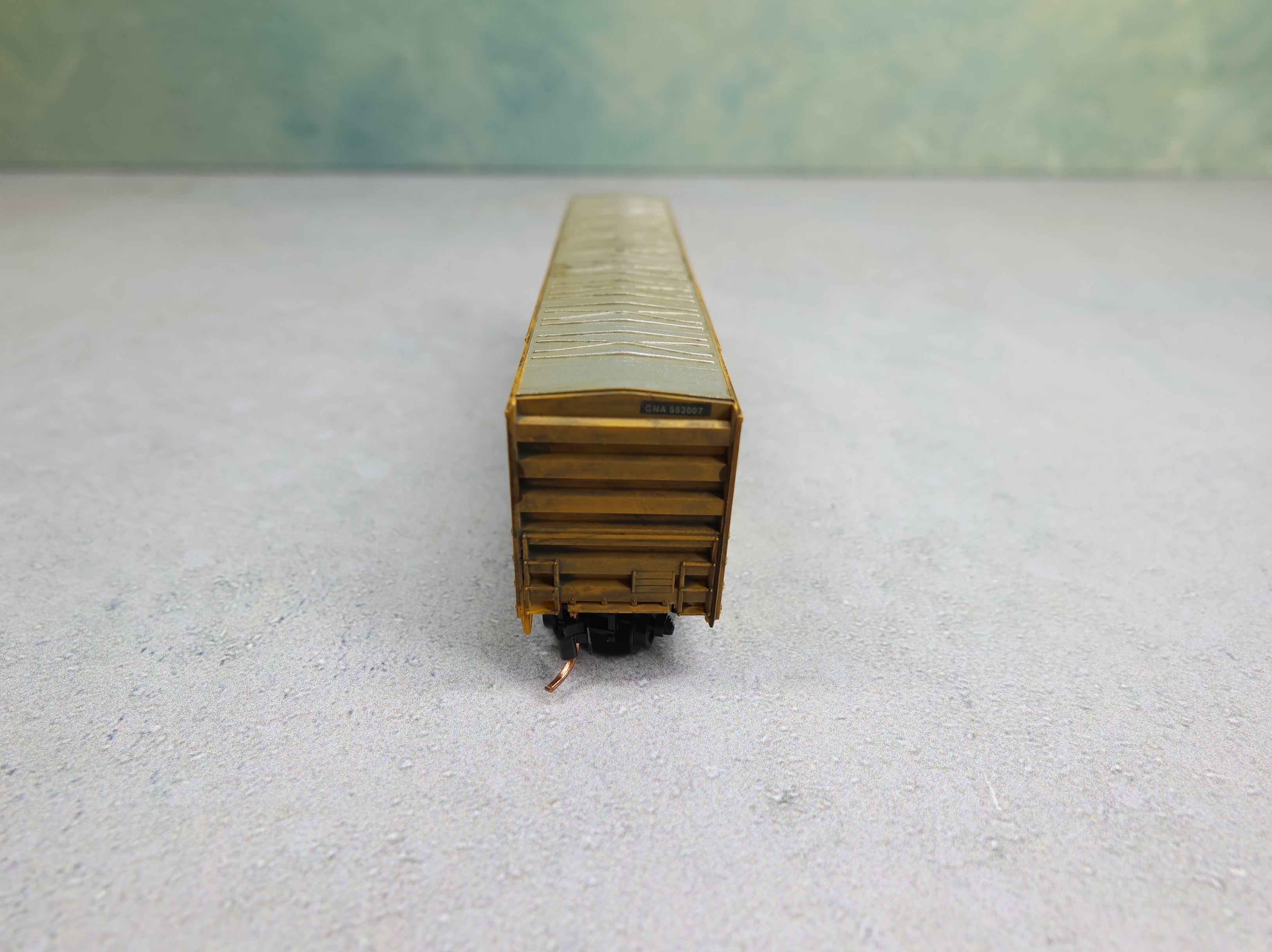 USED Roundhouse N Scale 50' FMC Box Car Railbox CNA #553007 Weathered, Knuckle Couplers