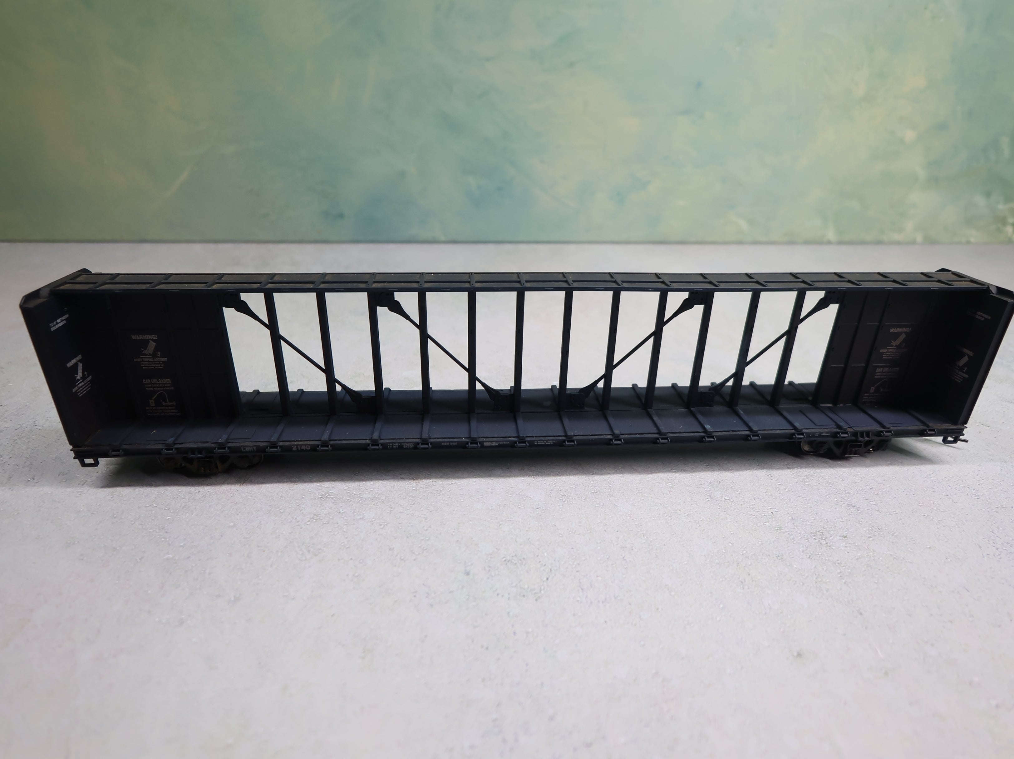 USED Walthers HO Scale Centerbeam Flat Car Copper Basin Railway CBRY #2140 Weathered