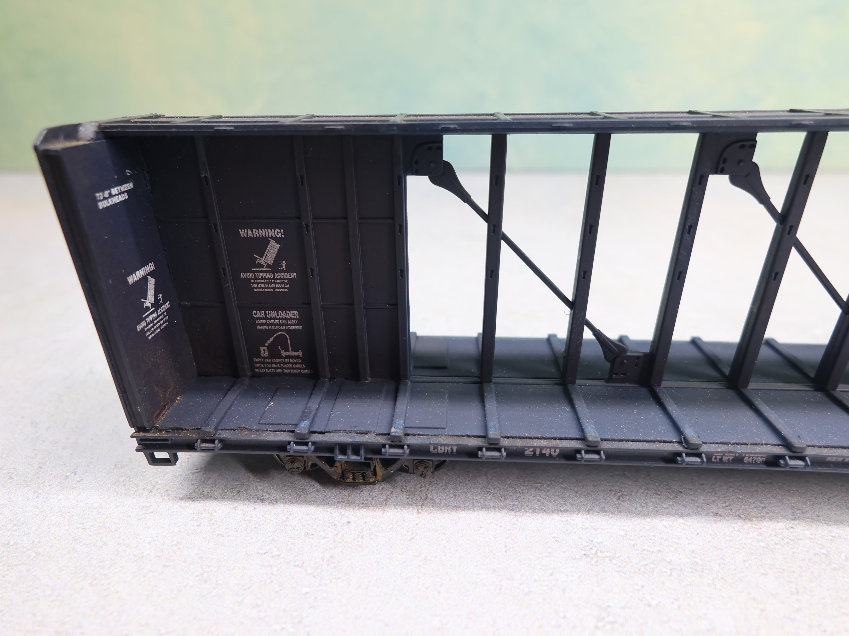 USED Walthers HO Scale Centerbeam Flat Car Copper Basin Railway CBRY #2140 Weathered