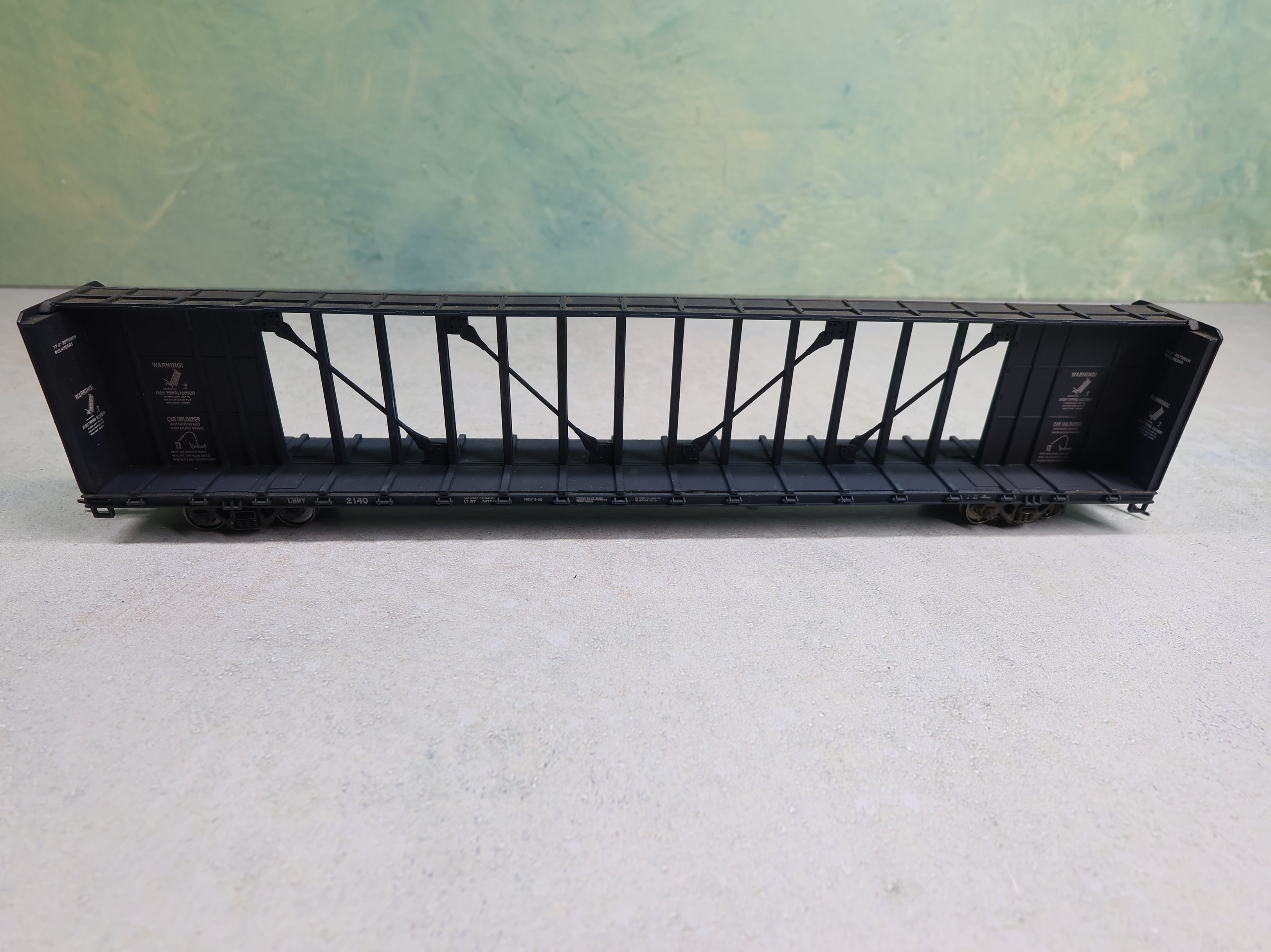 USED Walthers HO Scale Centerbeam Flat Car Copper Basin Railway CBRY #2140 Weathered