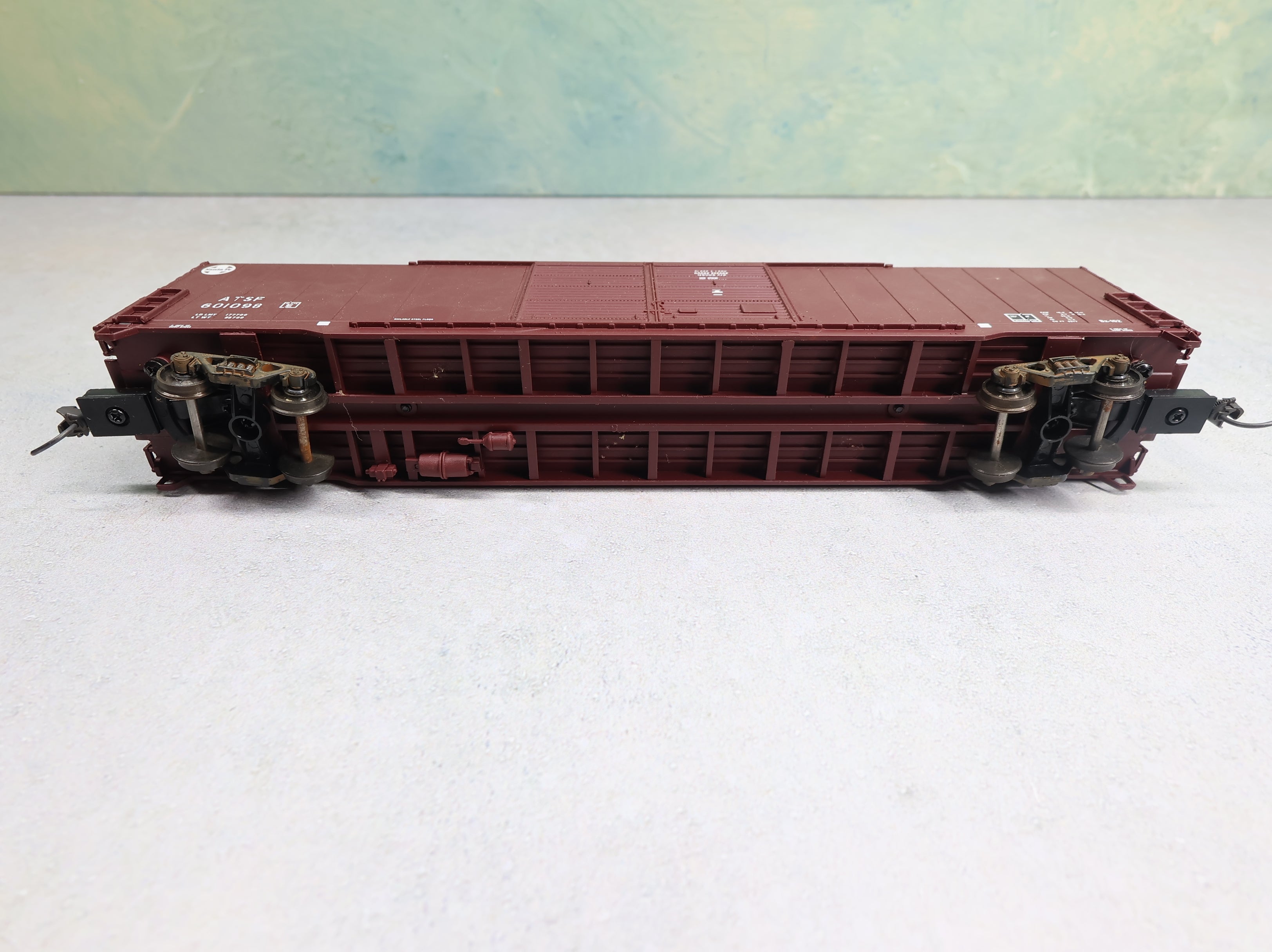 USED Walthers HO Scale 60' DD Box Car Santa Fe ATSF #601098