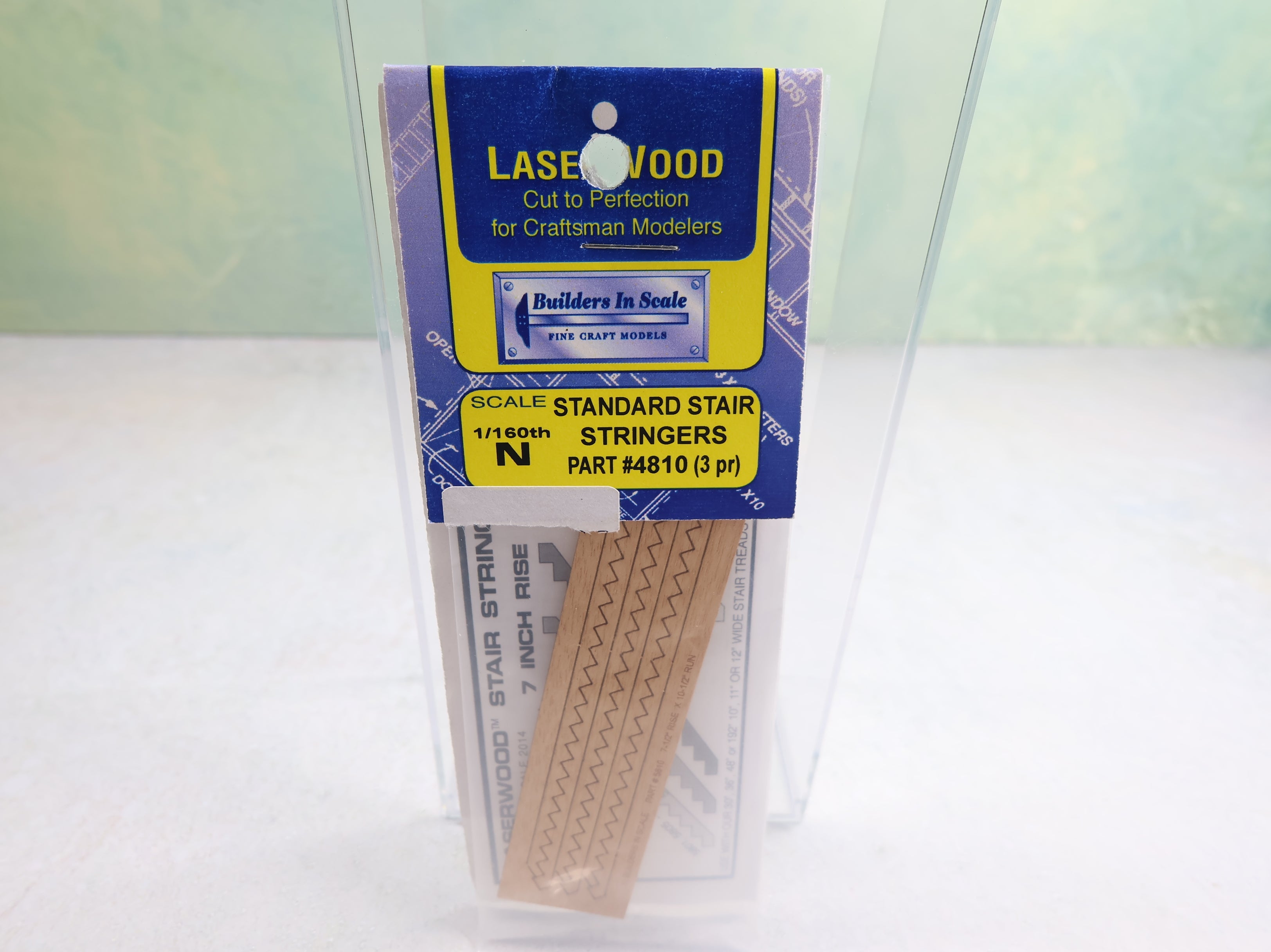 LaserWood 4810 N Scale Standard Stair Stringers Laser Cut