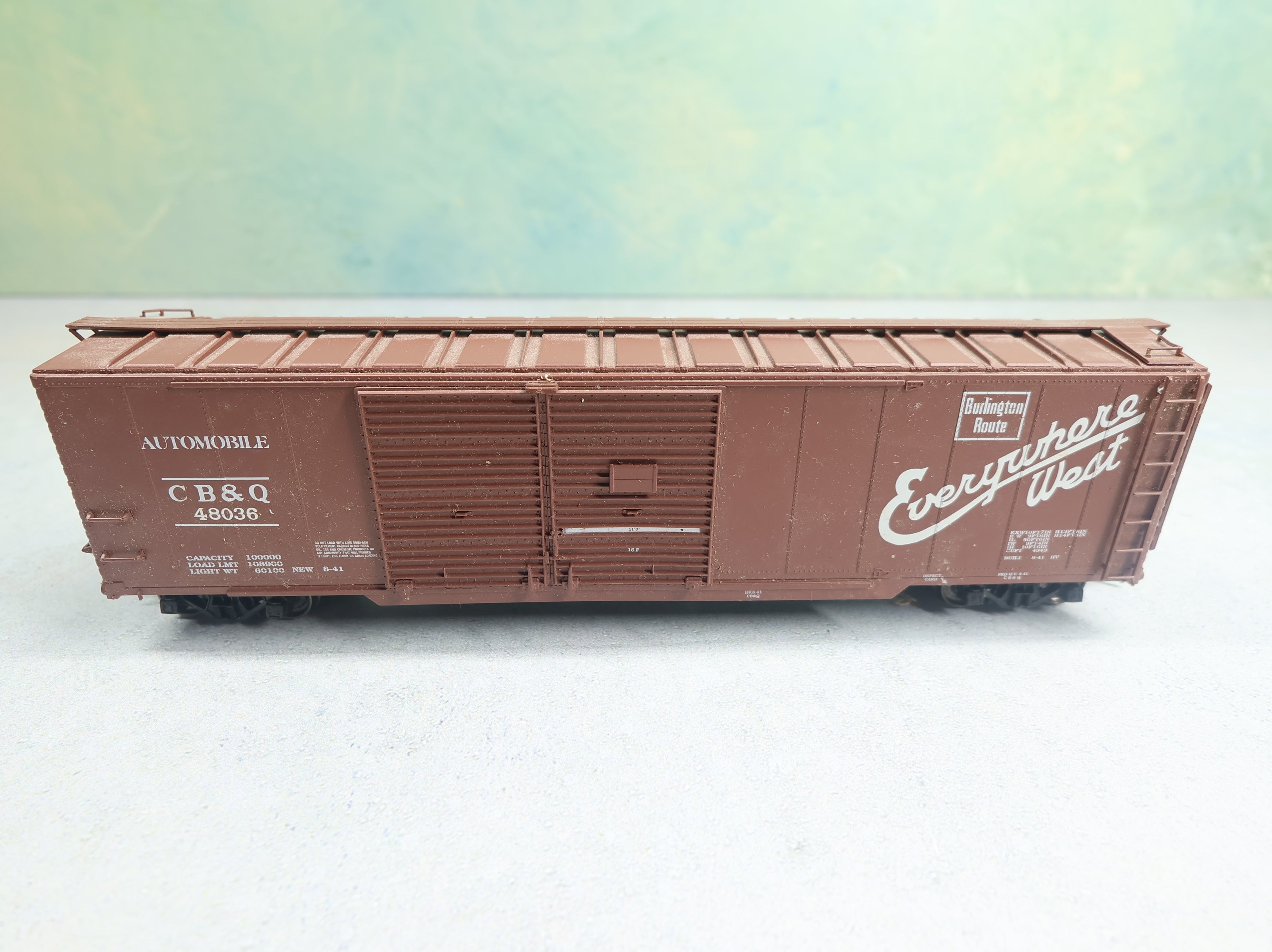 USED Life-Like HO Scale Proto 50' DD Auto Box Car Burlington CB&Q #48036