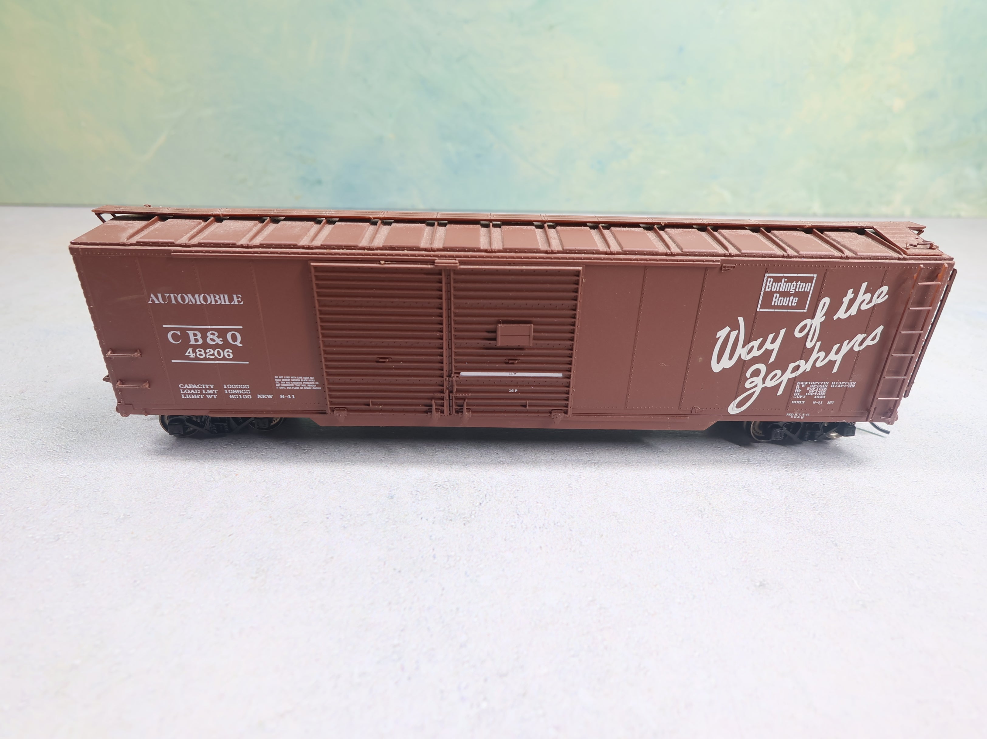USED Life-Like HO Scale Proto 50' DD Auto Box Car Burlington CB&Q #48206