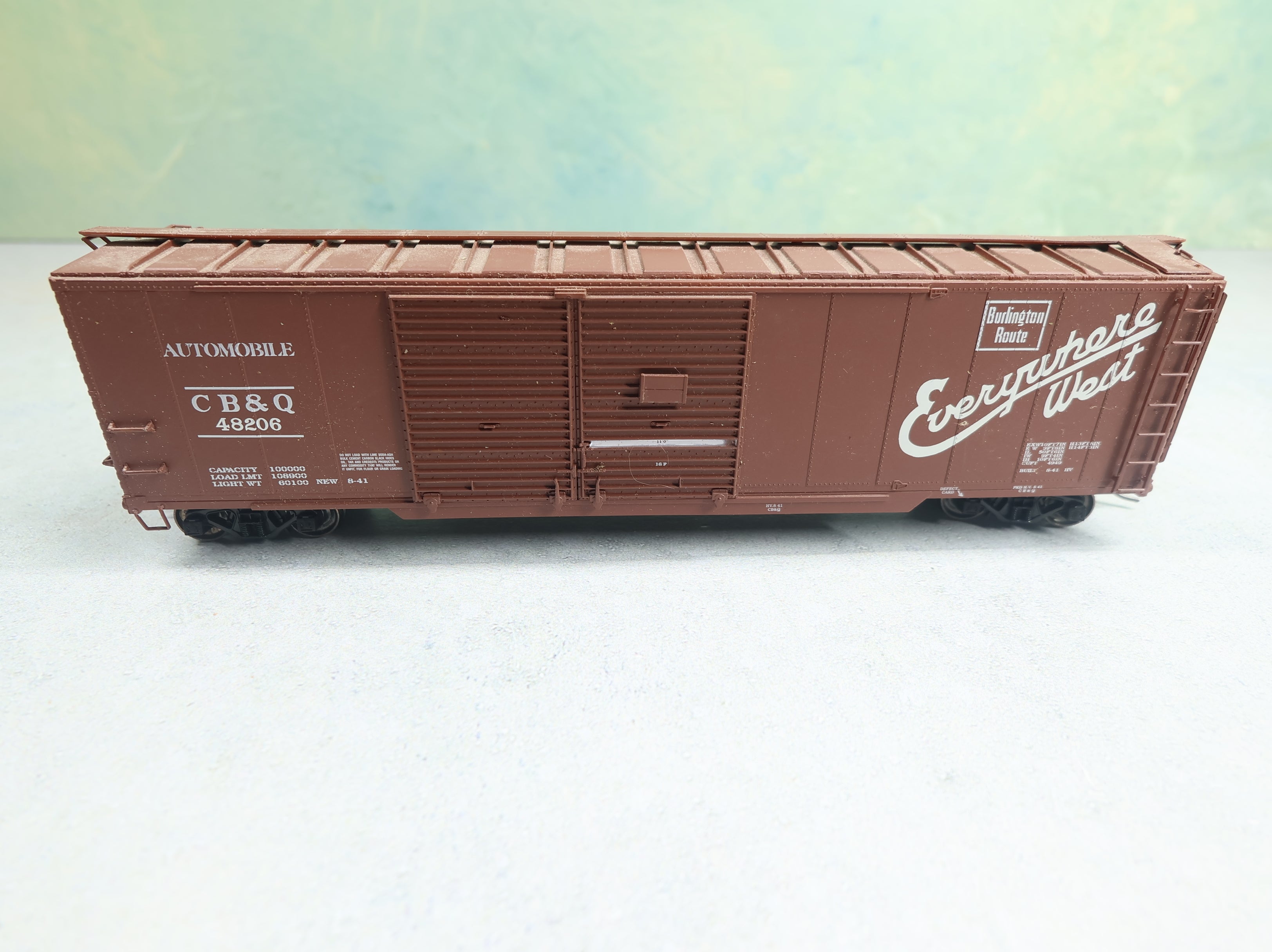 USED Life-Like HO Scale Proto 50' DD Auto Box Car Burlington CB&Q #48206