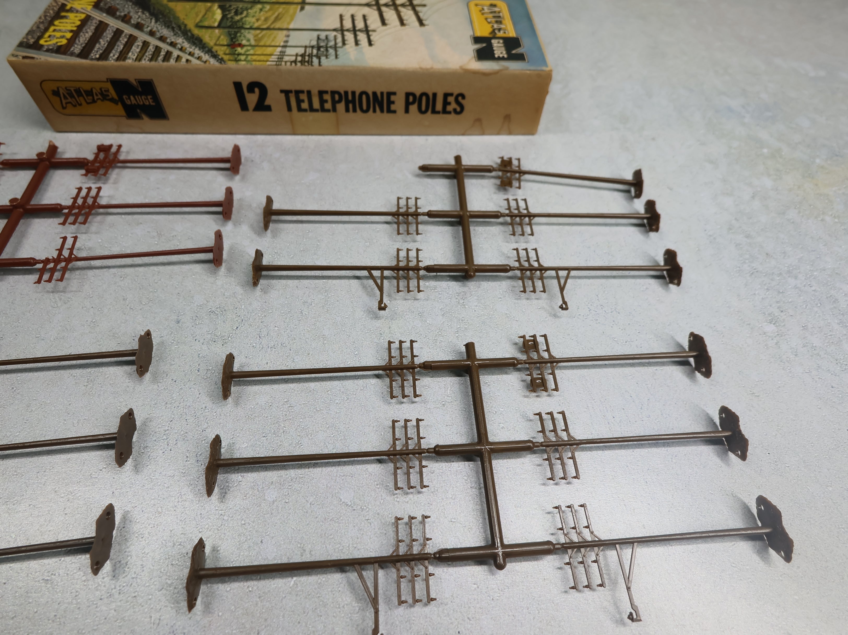 USED Bachmann 2801-69 N Scale Lot of Telephone Poles (20+ pcs)