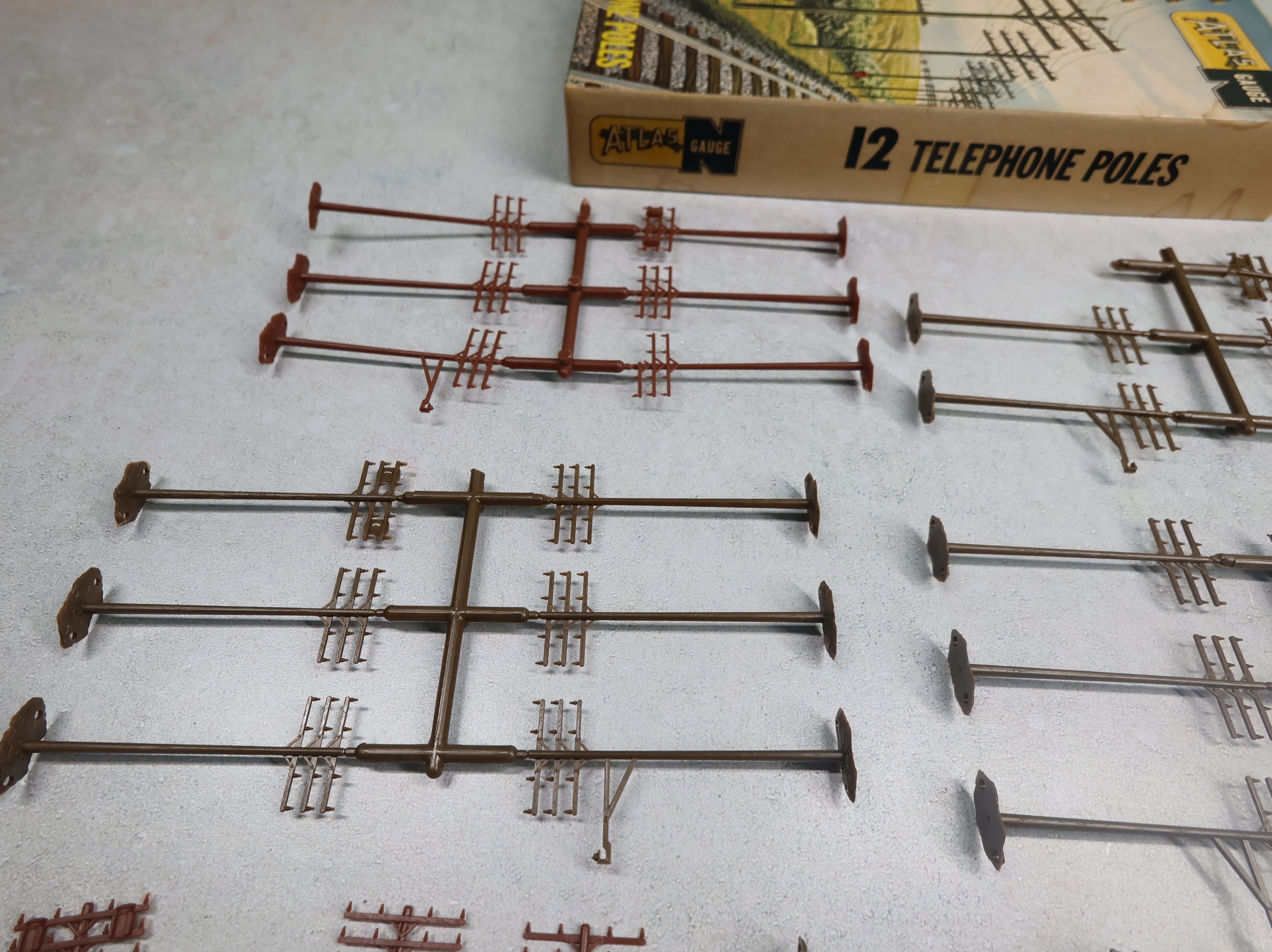 USED Bachmann 2801-69 N Scale Lot of Telephone Poles (20+ pcs)