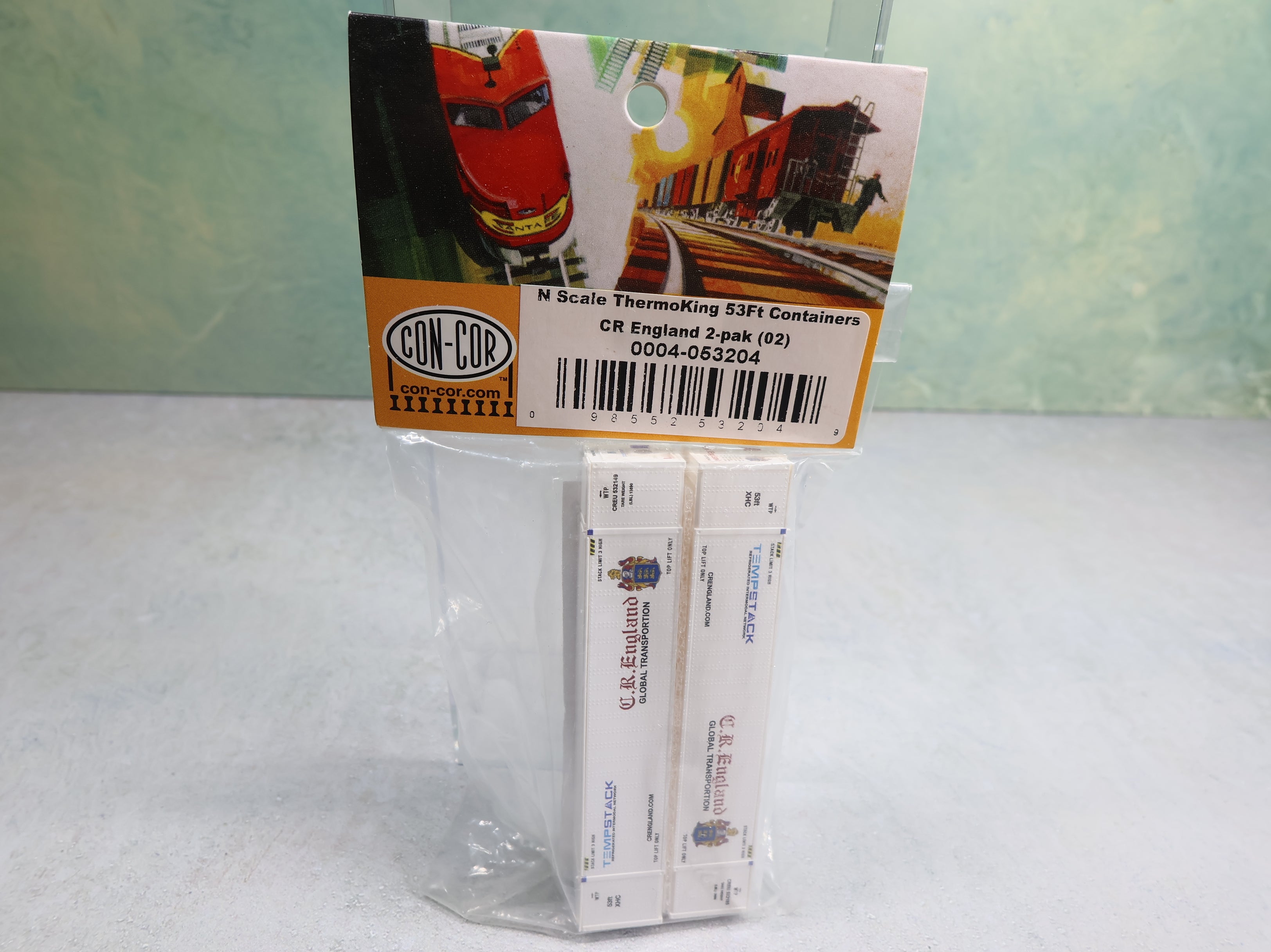 Con-Cor #4-053204 N Scale 53' ThermoKing Containers CR England (2 pcs)