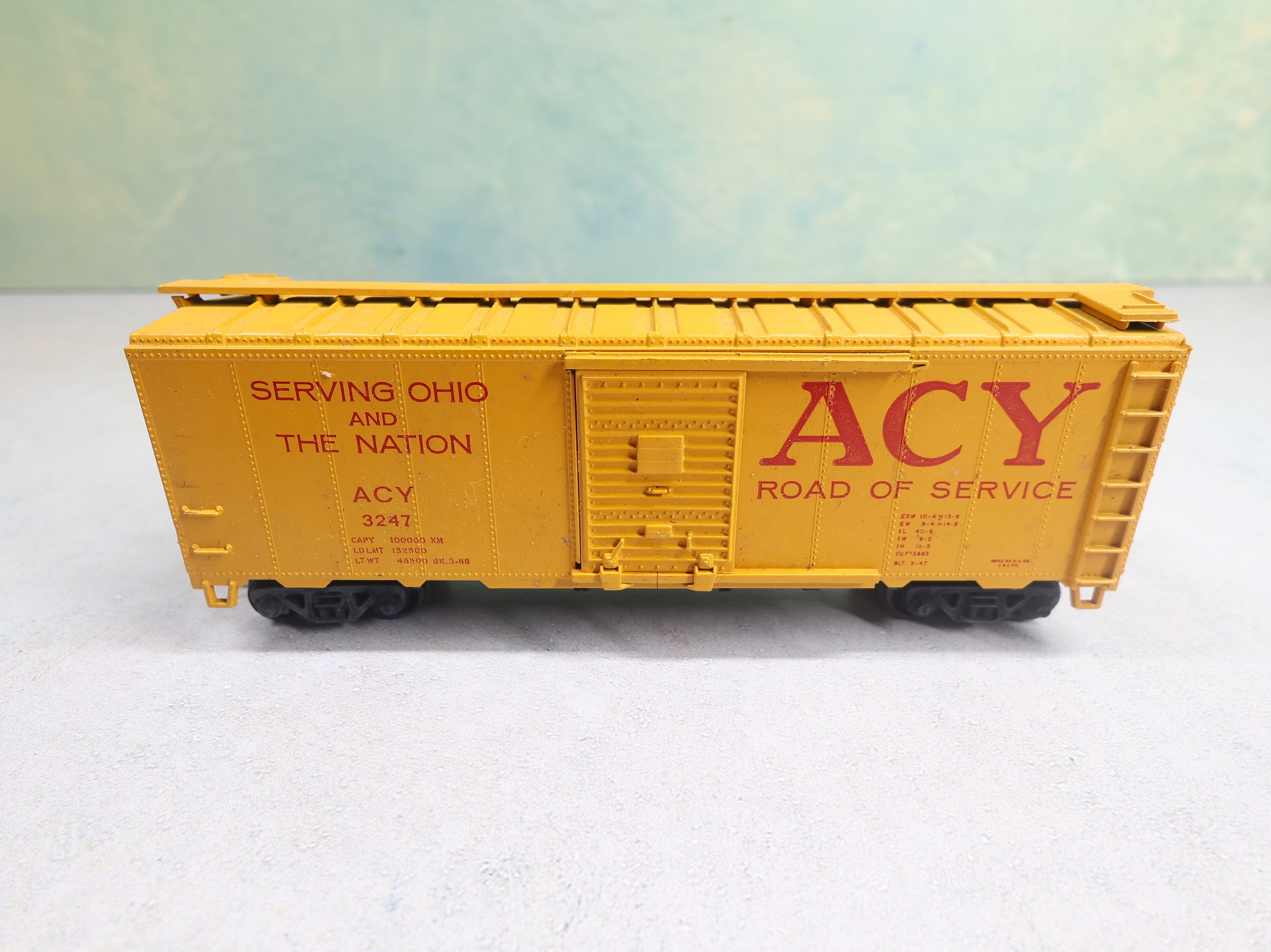 USED Athearn HO Scale 40' Box Car Akron Canton & Youngstown ACY #3247