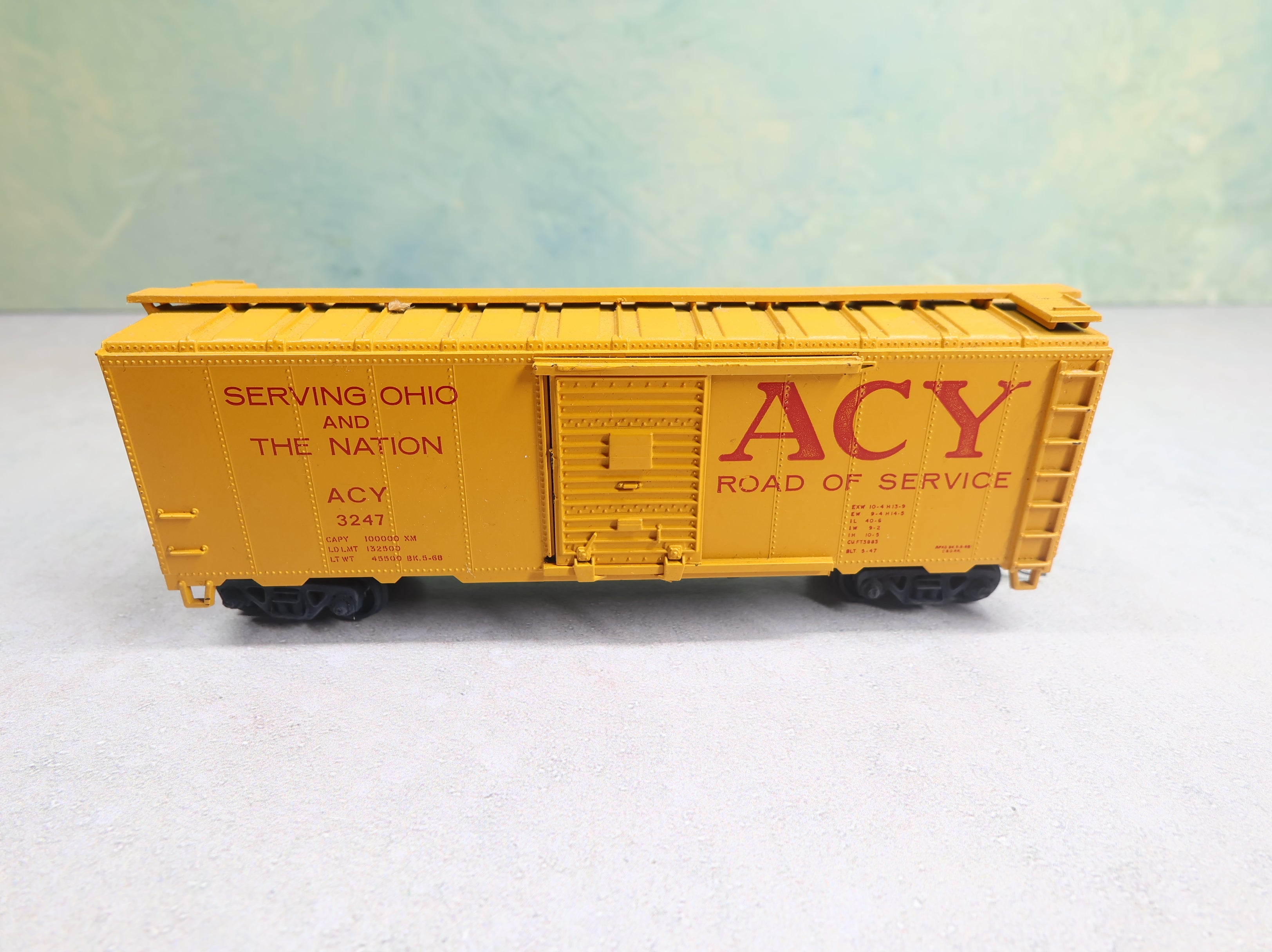 USED Athearn HO Scale 40' Box Car Akron Canton & Youngstown ACY #3247