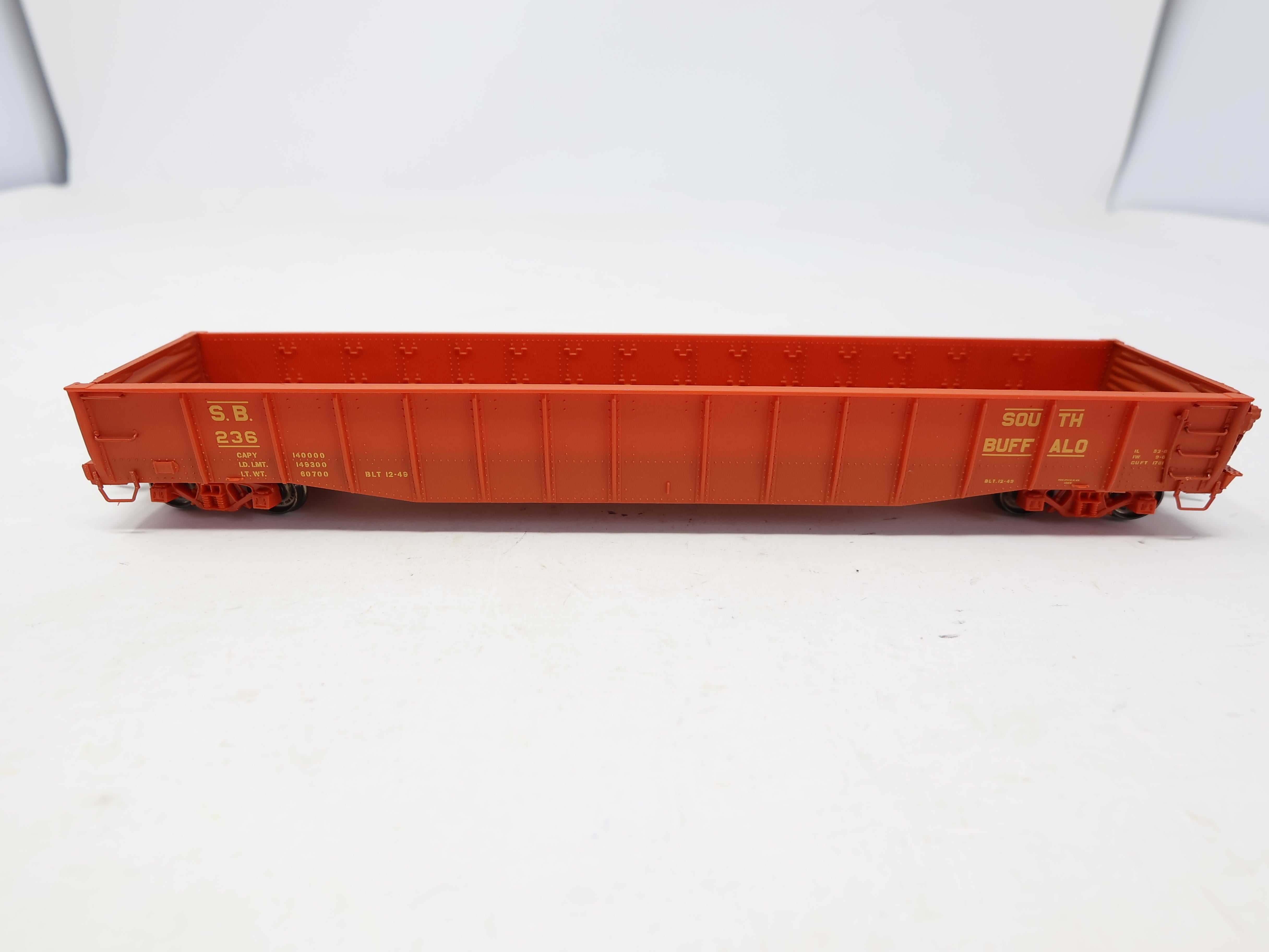 USED Life-Like 21460 HO Scale, 52' Drop End Mill Gondola, South Buffalo SB #236