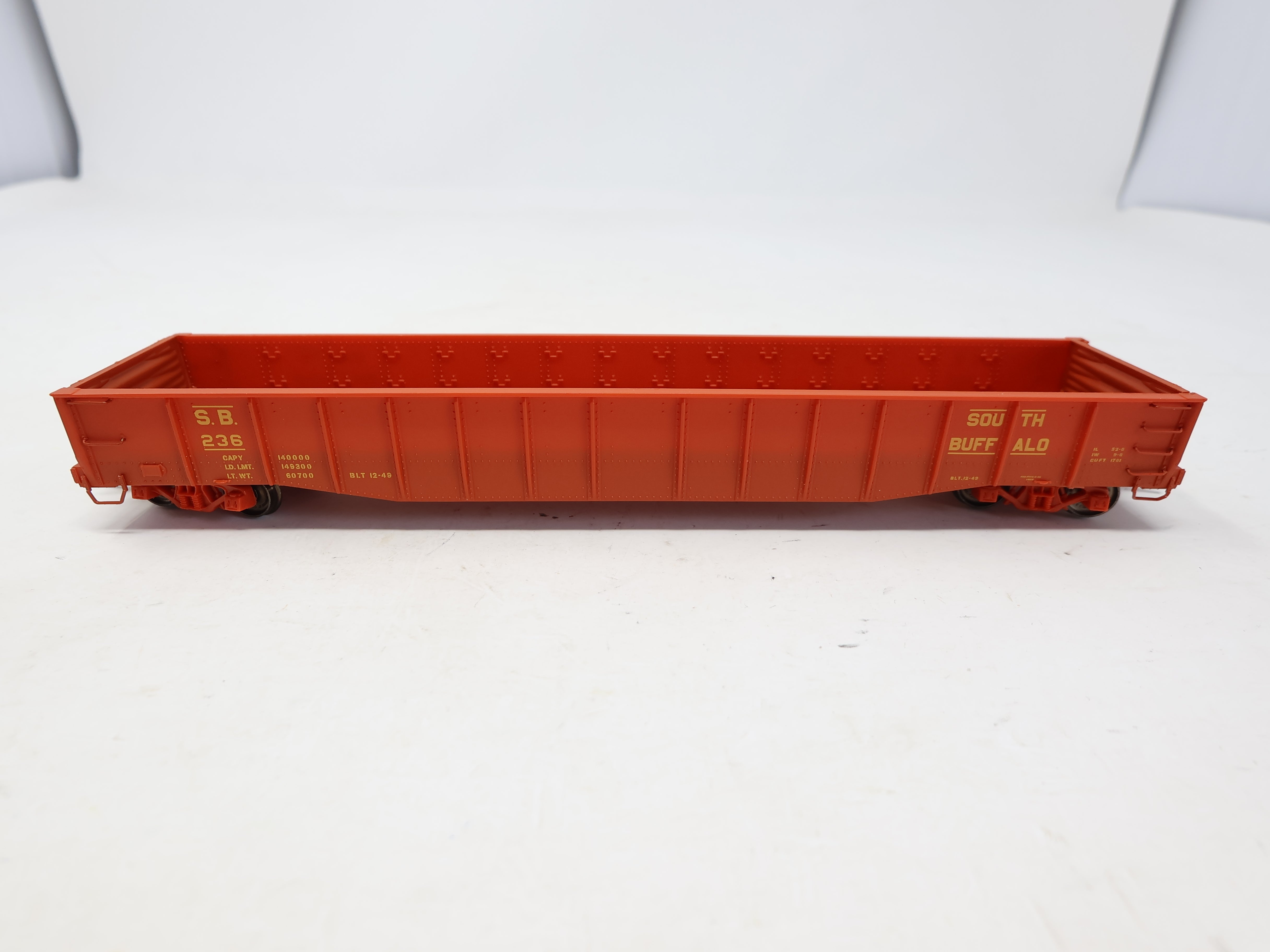 USED Life-Like 21460 HO Scale, 52' Drop End Mill Gondola, South Buffalo SB #236