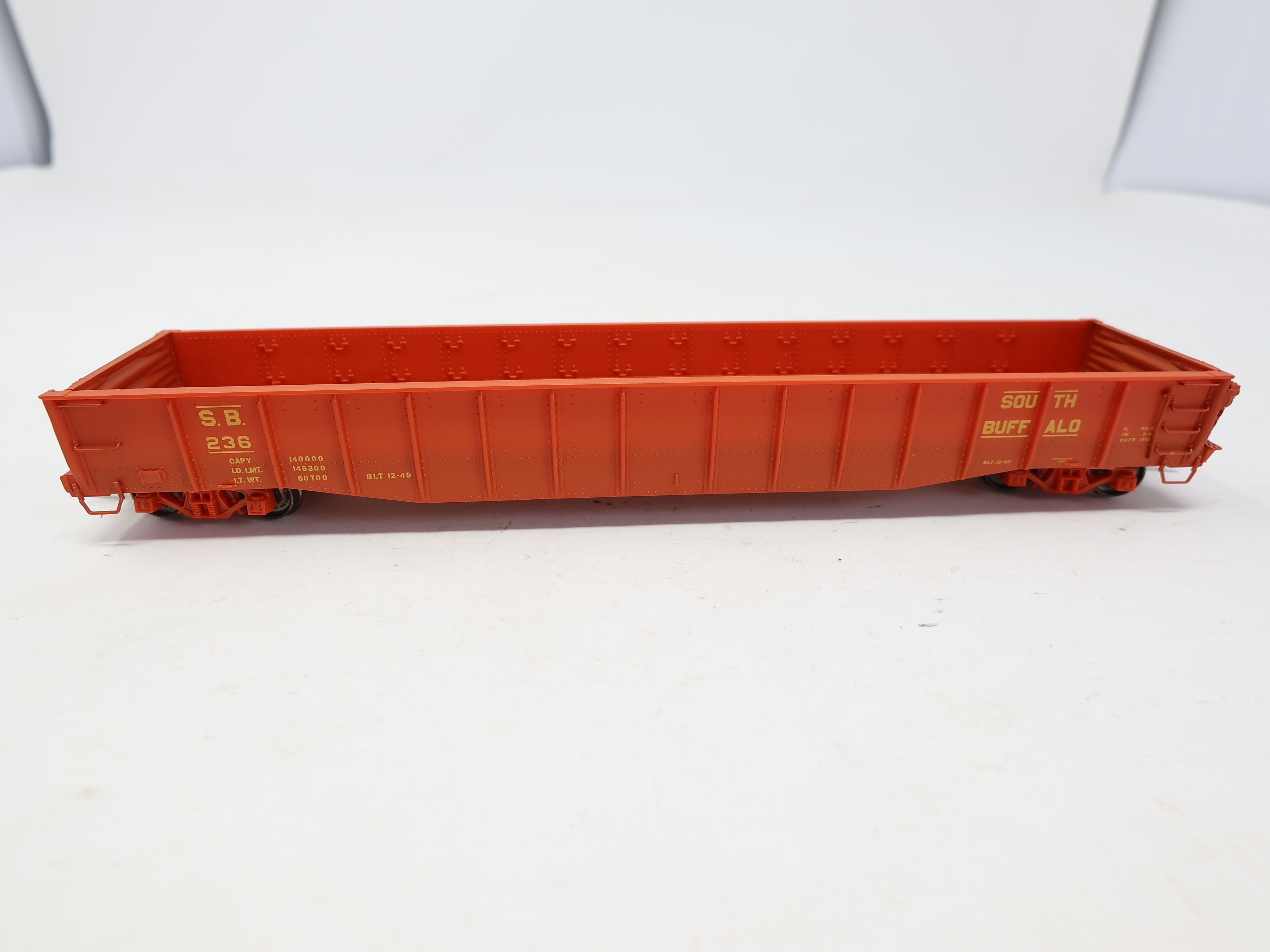USED Life-Like 21460 HO Scale, 52' Drop End Mill Gondola, South Buffalo SB #236