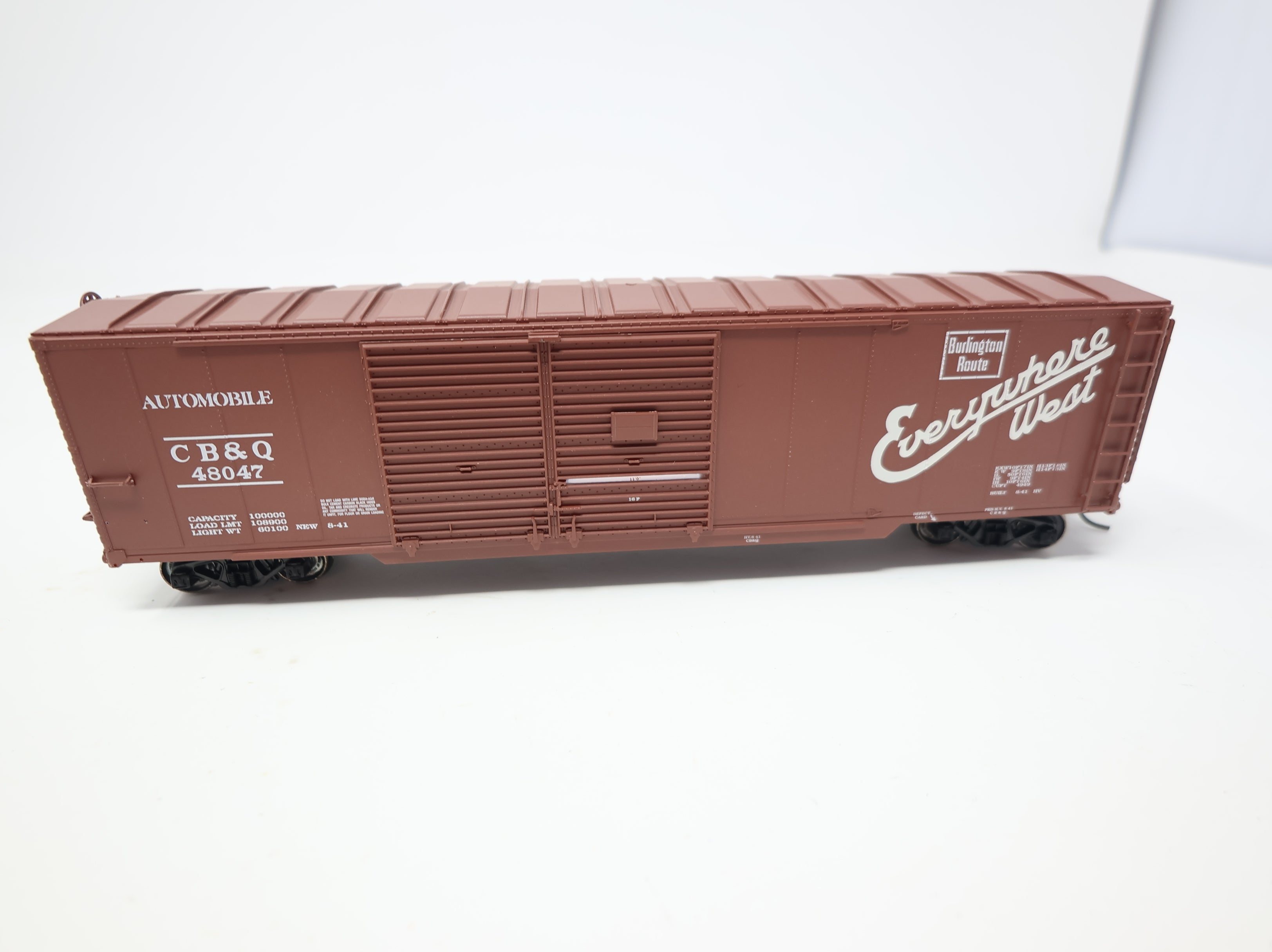 USED Life-Like HO Scale Proto2000 50' Auto Box Car Chicago, Burlington & Quincy CB&Q #48047 KIT