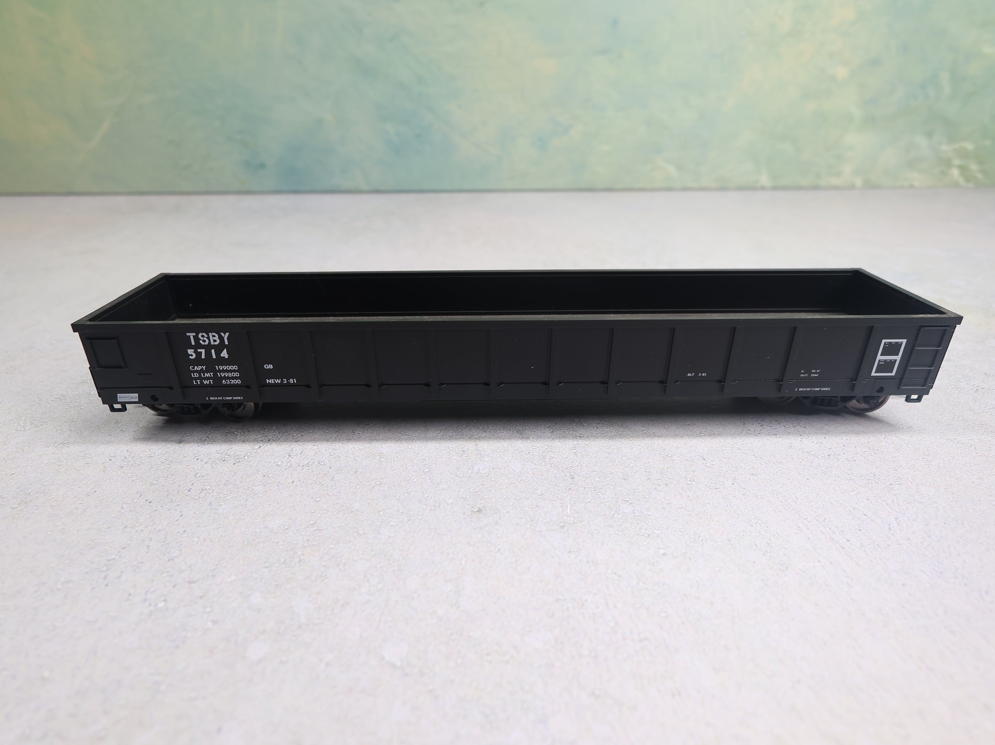 USED Atlas HO Scale 52' Gondola Tuscola and Saginaw Bay Railway TSBY #5714