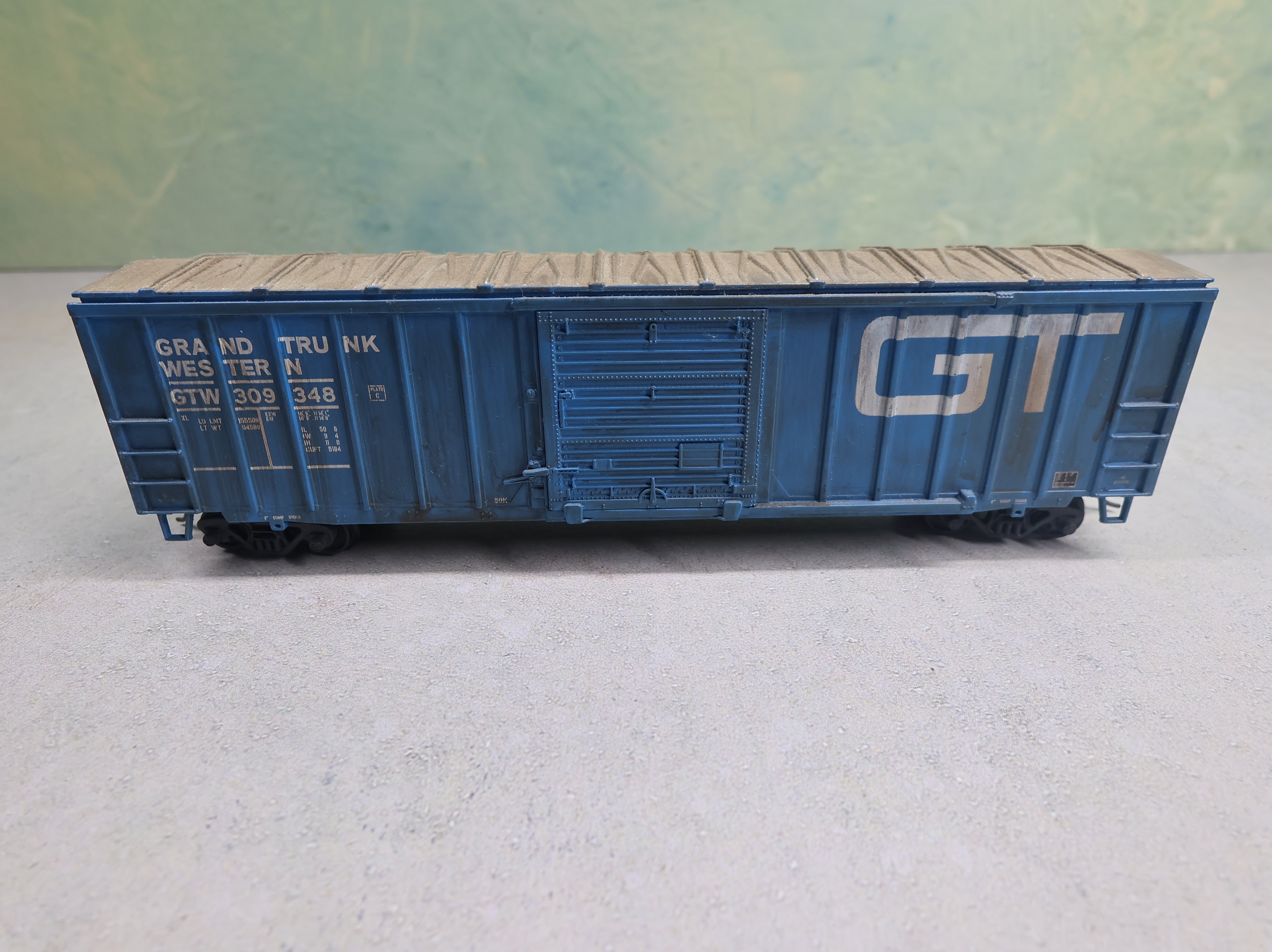 USED Athearn HO Scale 50' Box Car Grand Trunk Western GTW #309348 Weathered