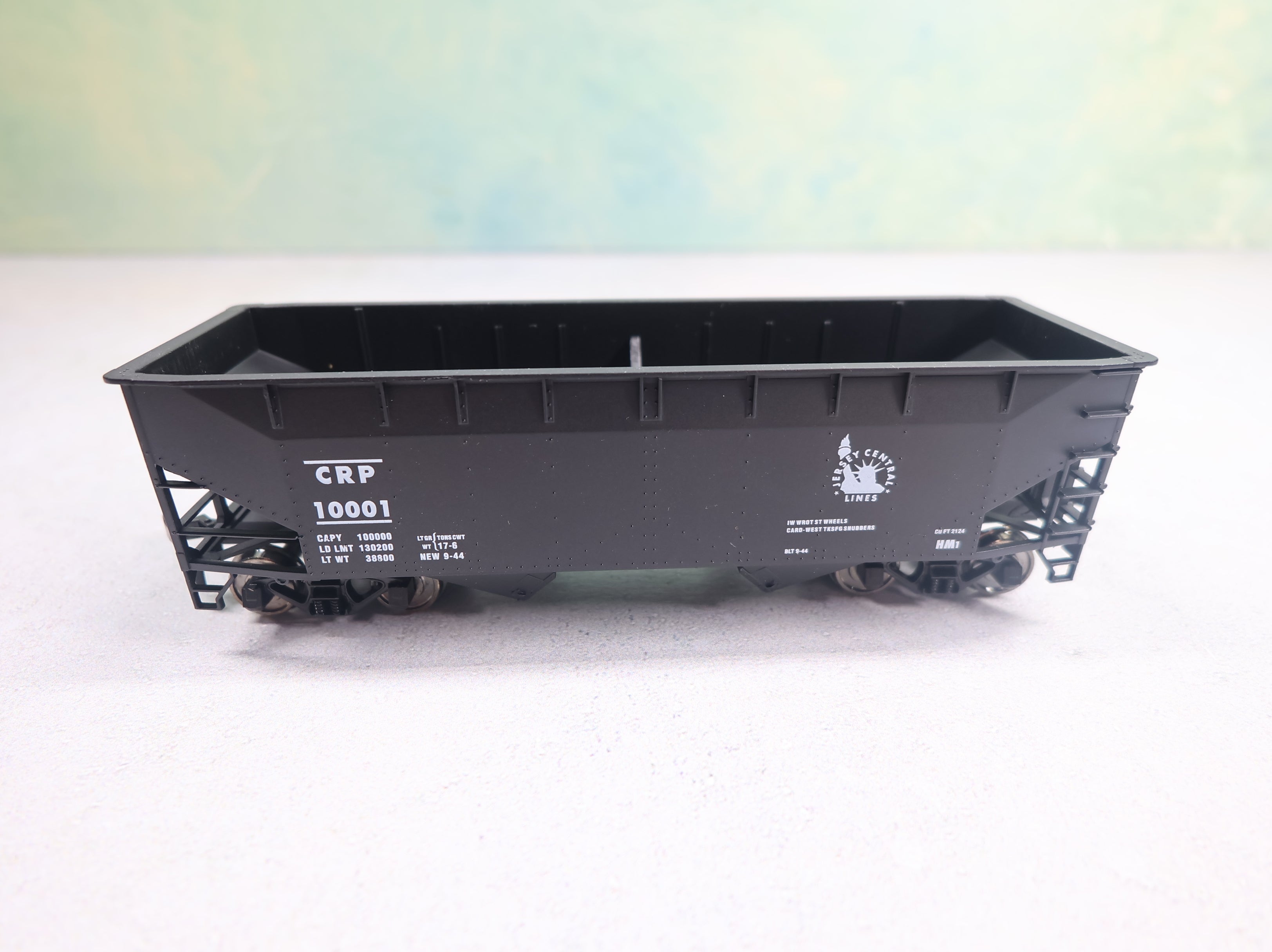 USED Atlas 1856 HO Scale 2 Bay Offset Side Hopper Jersey Central CRP #10001