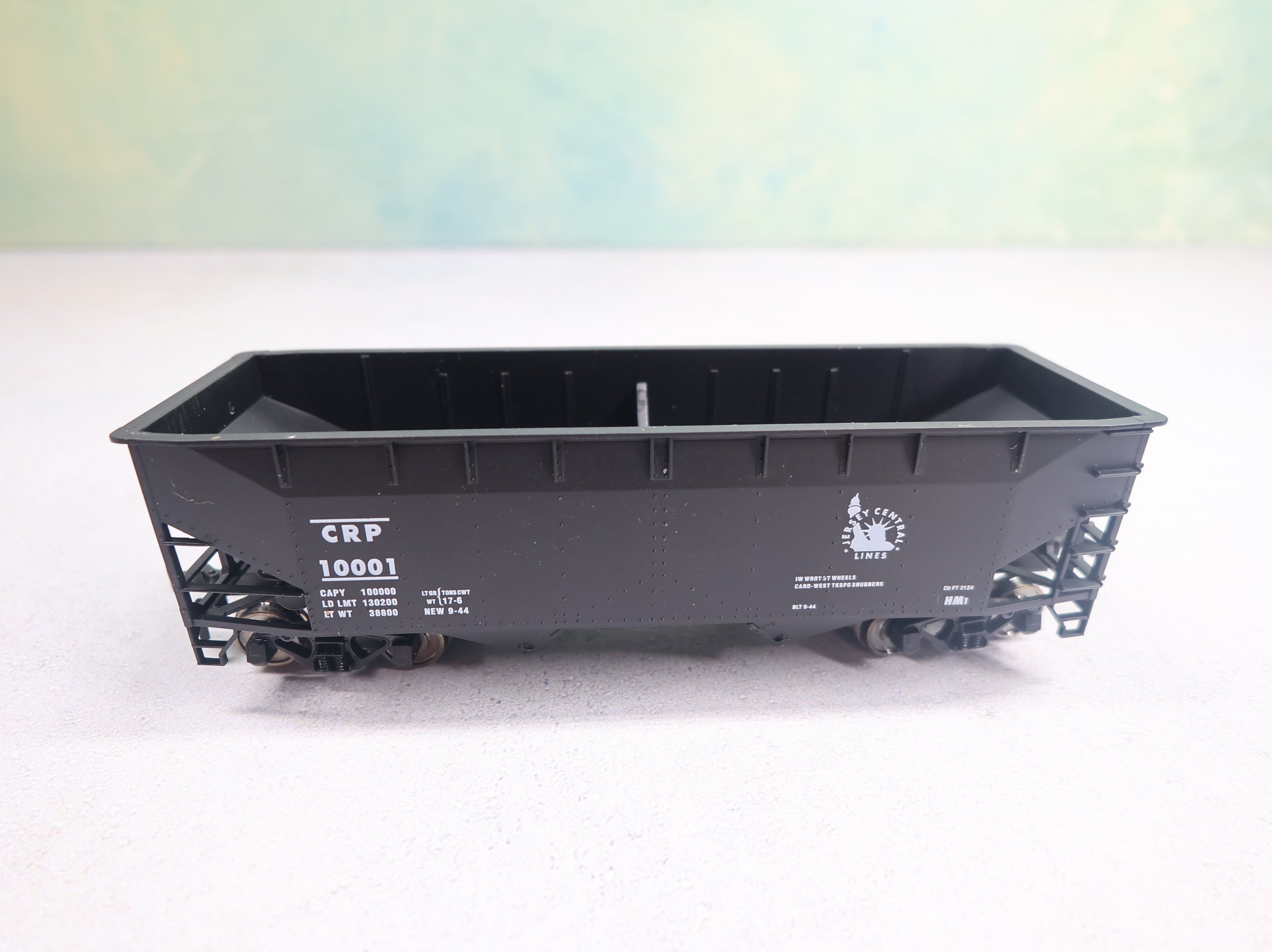 USED Atlas 1856 HO Scale 2 Bay Offset Side Hopper Jersey Central CRP #10001