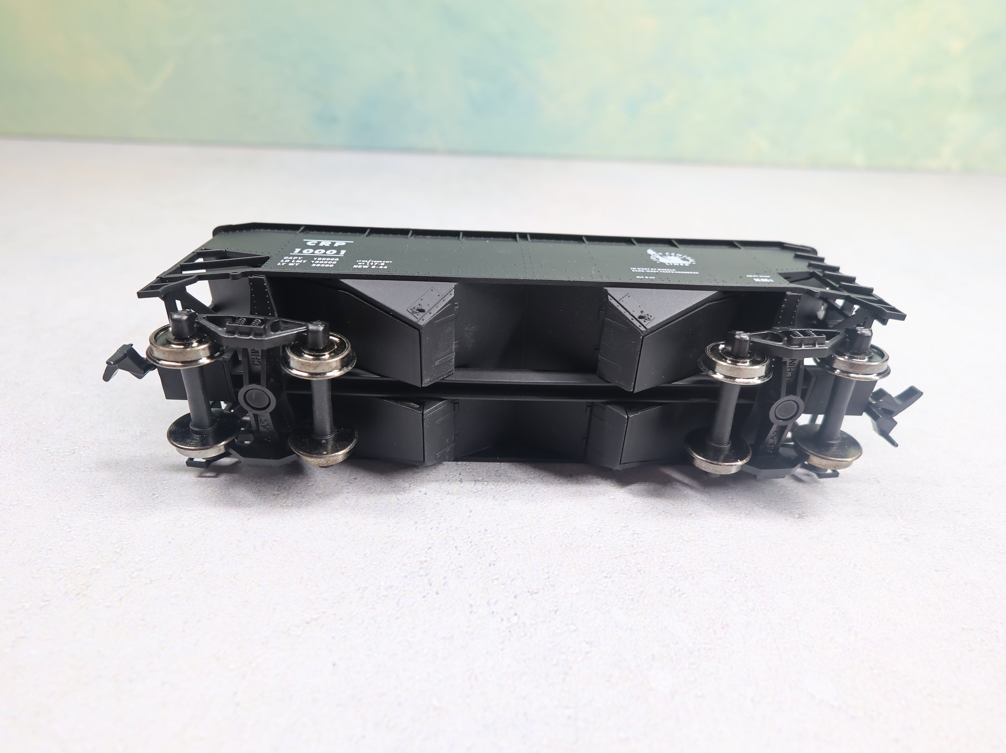 USED Atlas 1856 HO Scale 2 Bay Offset Side Hopper Jersey Central CRP #10001