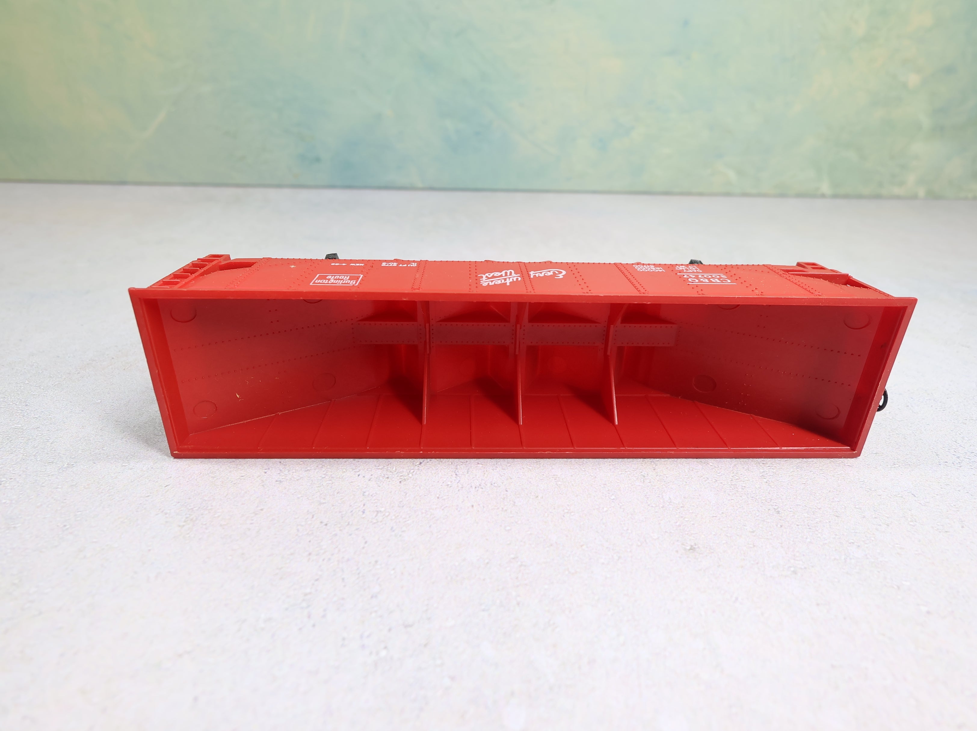 USED Tyco HO Scale 4 Bay Open Hopper Chicago, Burlington and Quincy CB&Q #300747