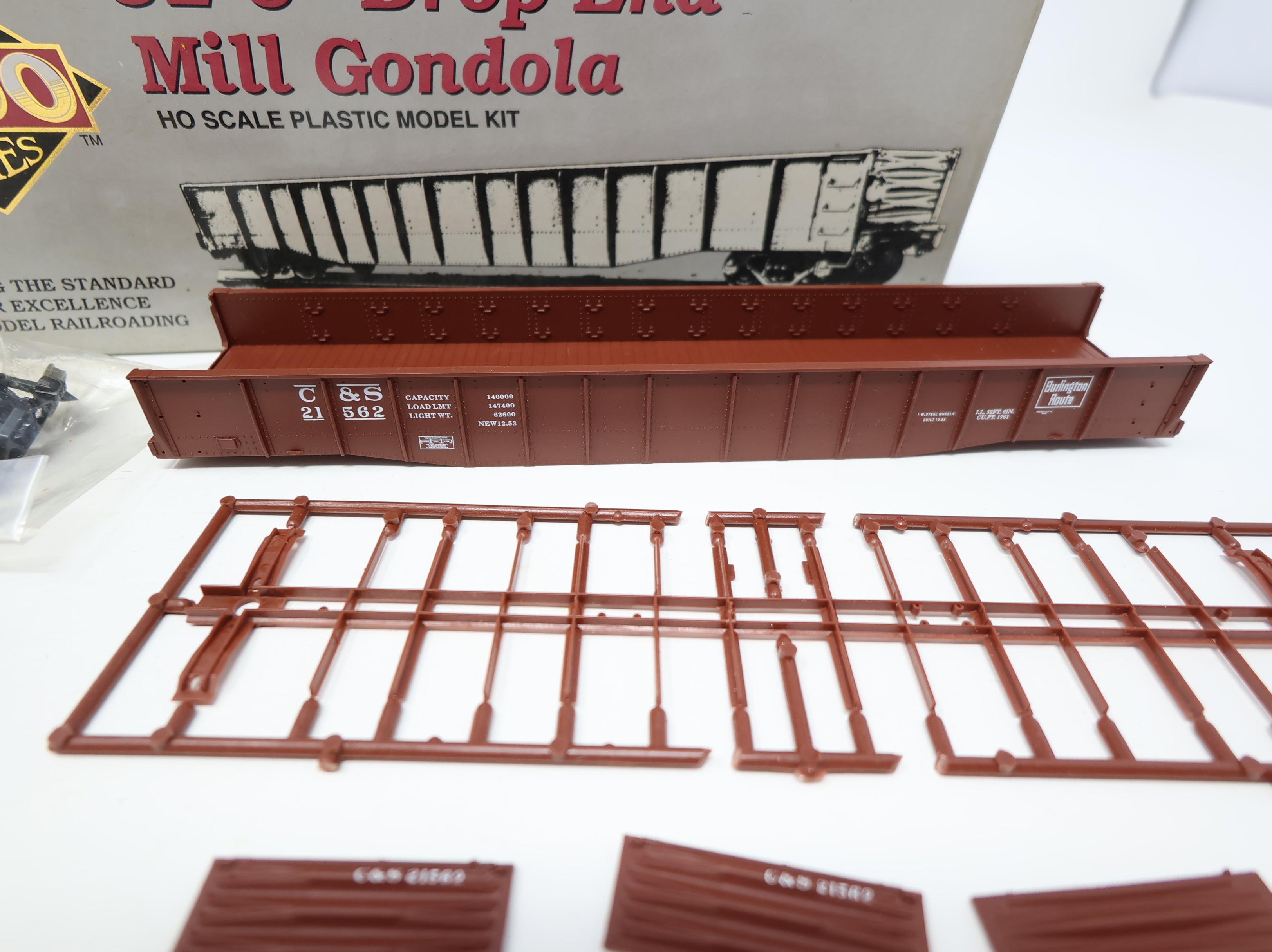 USED Life-Like HO Scale 52'6" Drop End Mill Gondola Colorado and Southern C&S #21562 Proto2000 KIT