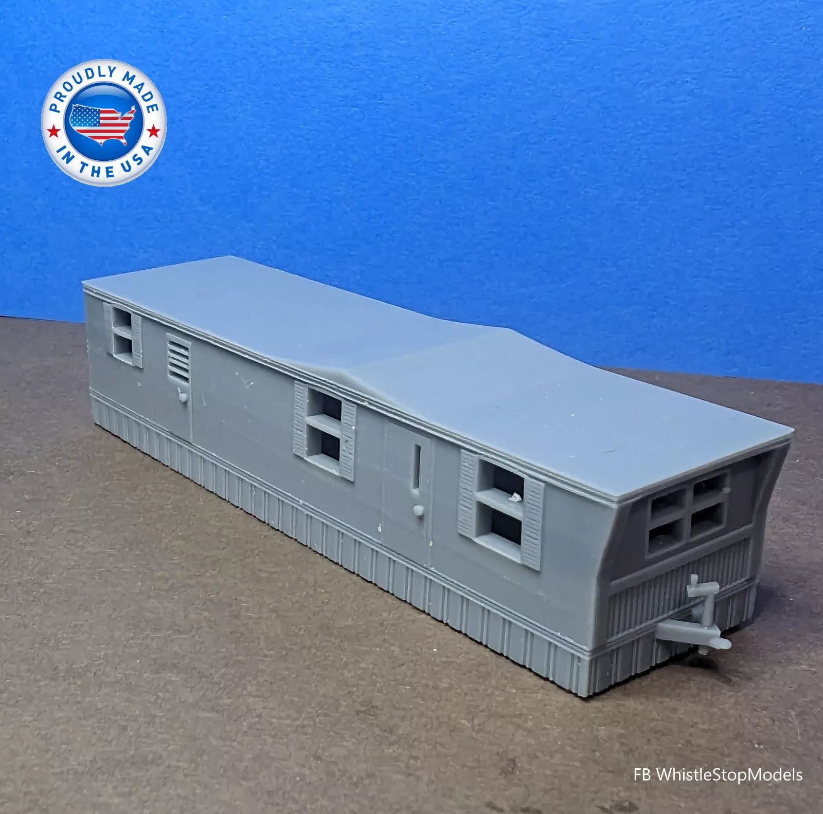 Whistle Stop Models N6002 N Scale Trailer Home Design 2, Resin 3D Printed, Highly Detailed
