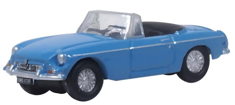 Oxford Diecast NMGB004 N Scale Iris Blue MGB Roadster Model Car