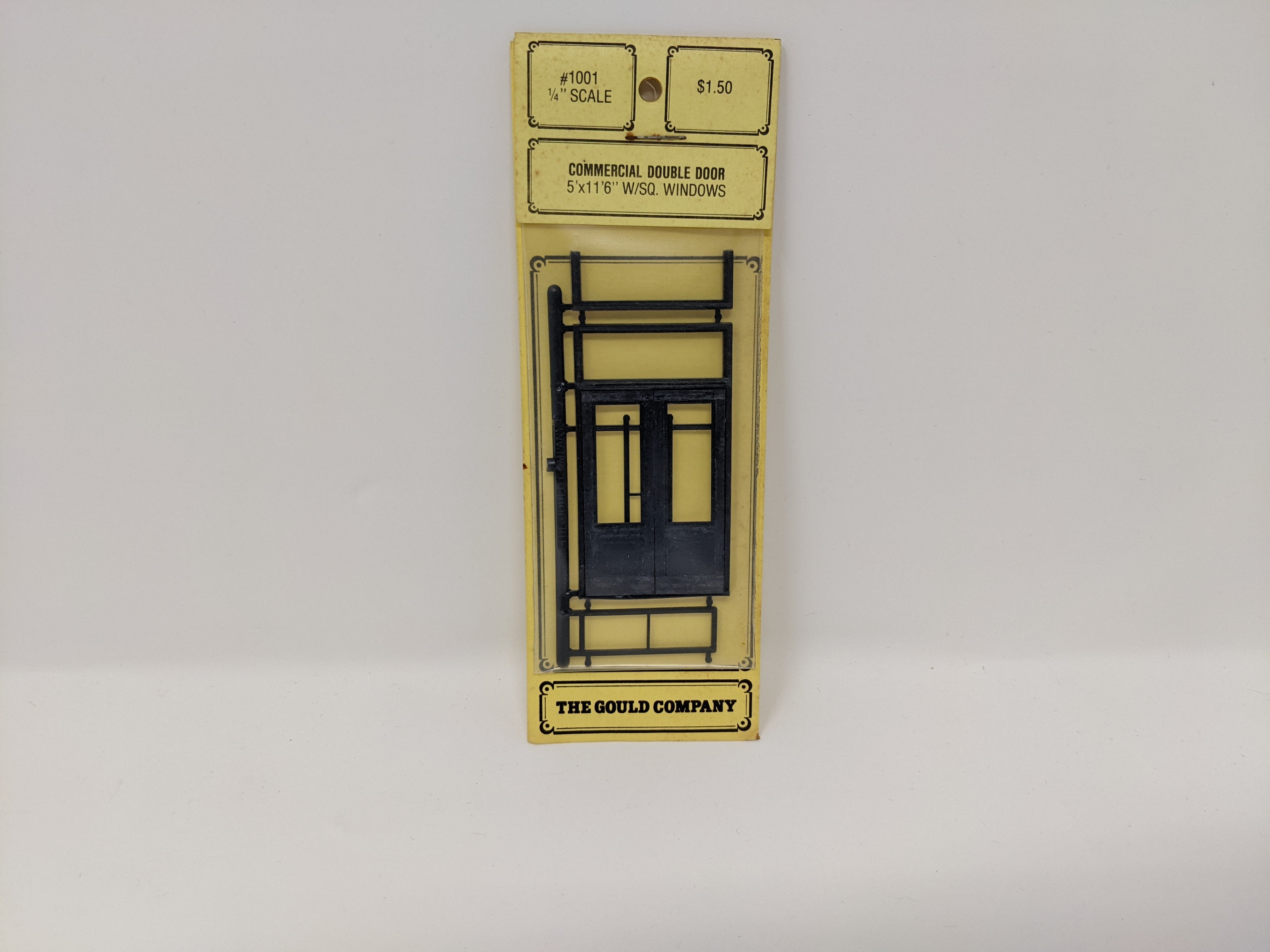 The Gould Company 1001 , 1/4'' Scale Commerical Double Door 5'x11'6'' w/SQ Windows, Detail Parts