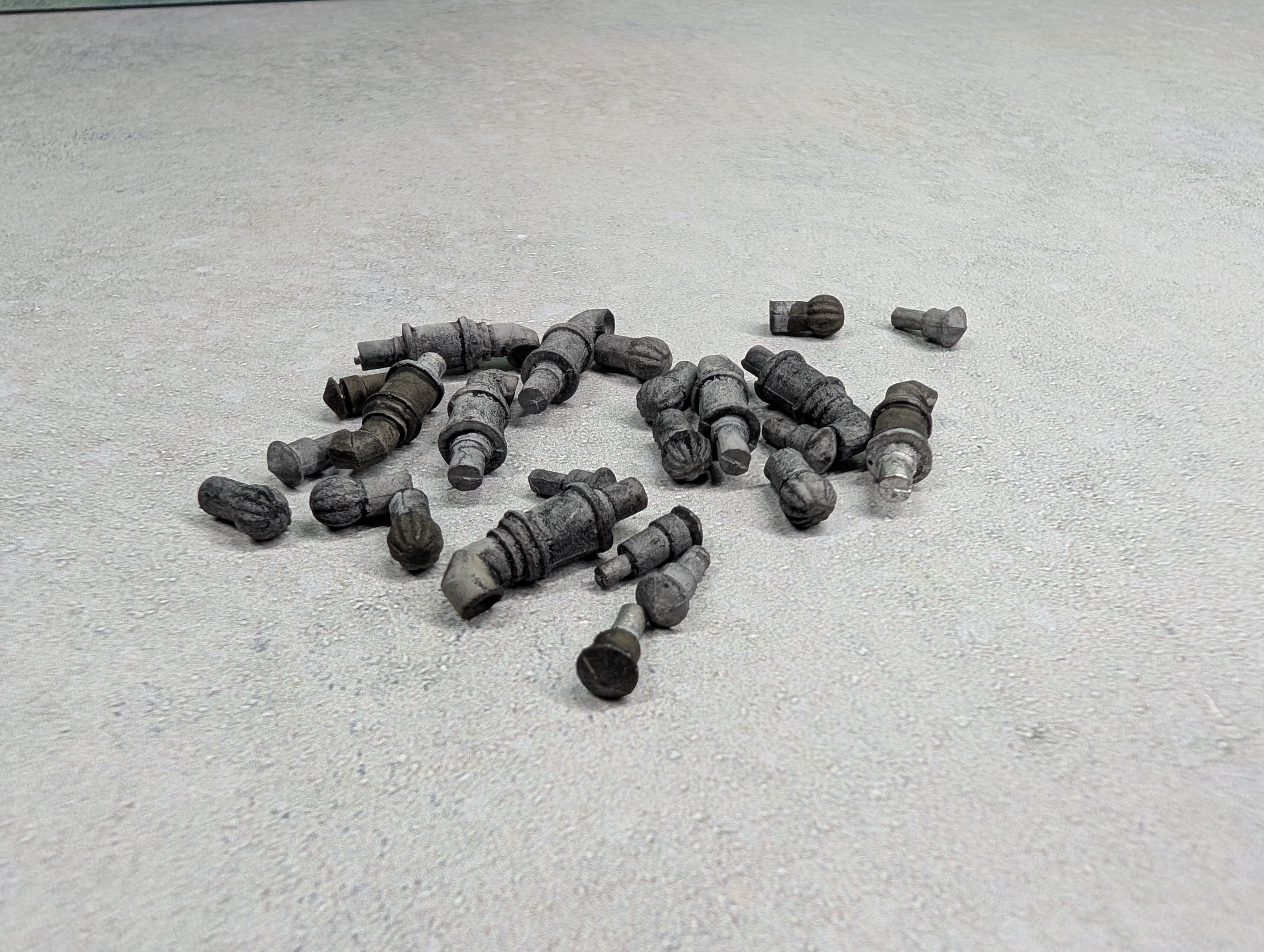 USED N Scale Lot of Vents & Blowers, Detail Parts Weathered