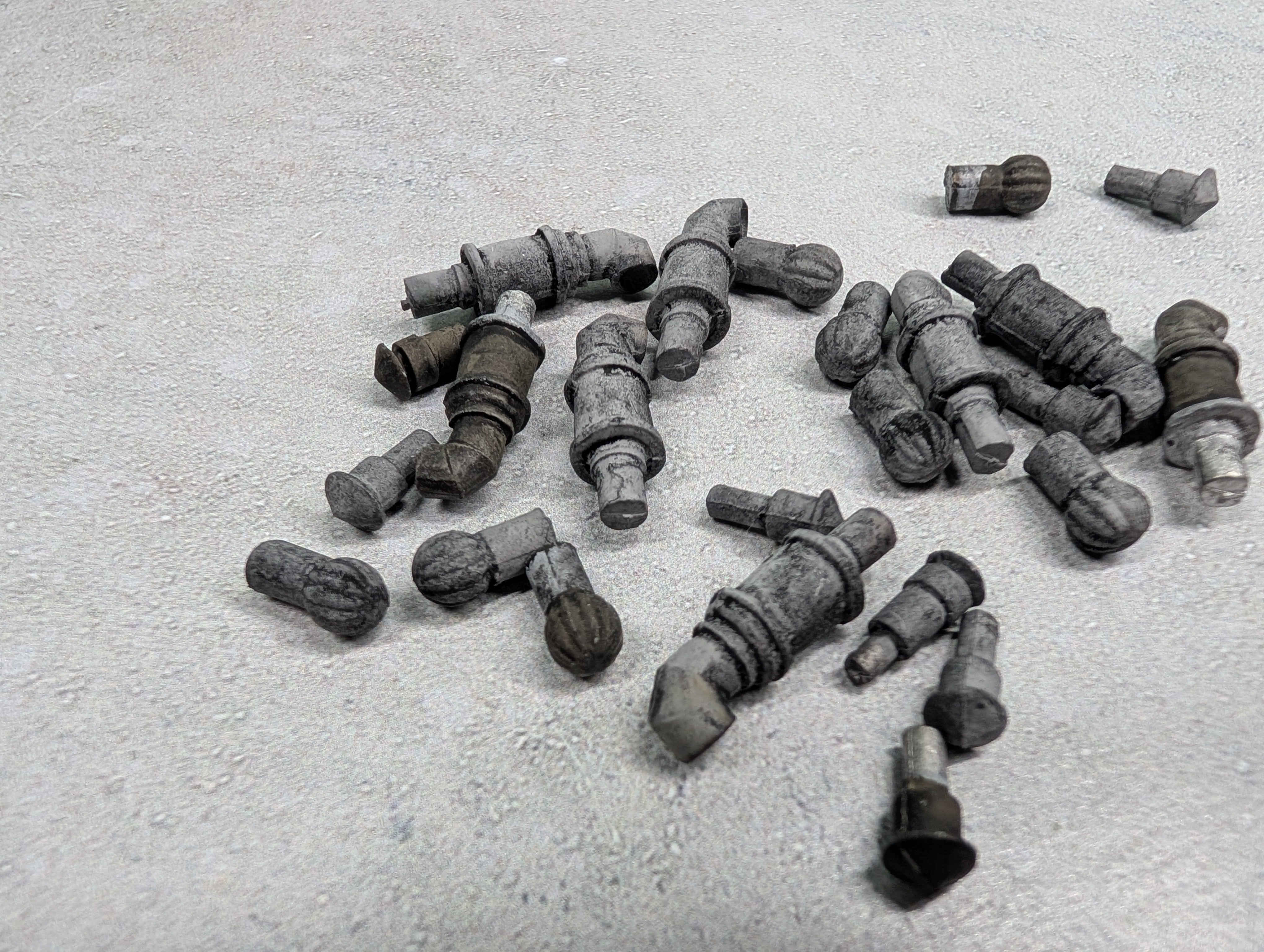 USED N Scale Lot of Vents & Blowers, Detail Parts Weathered