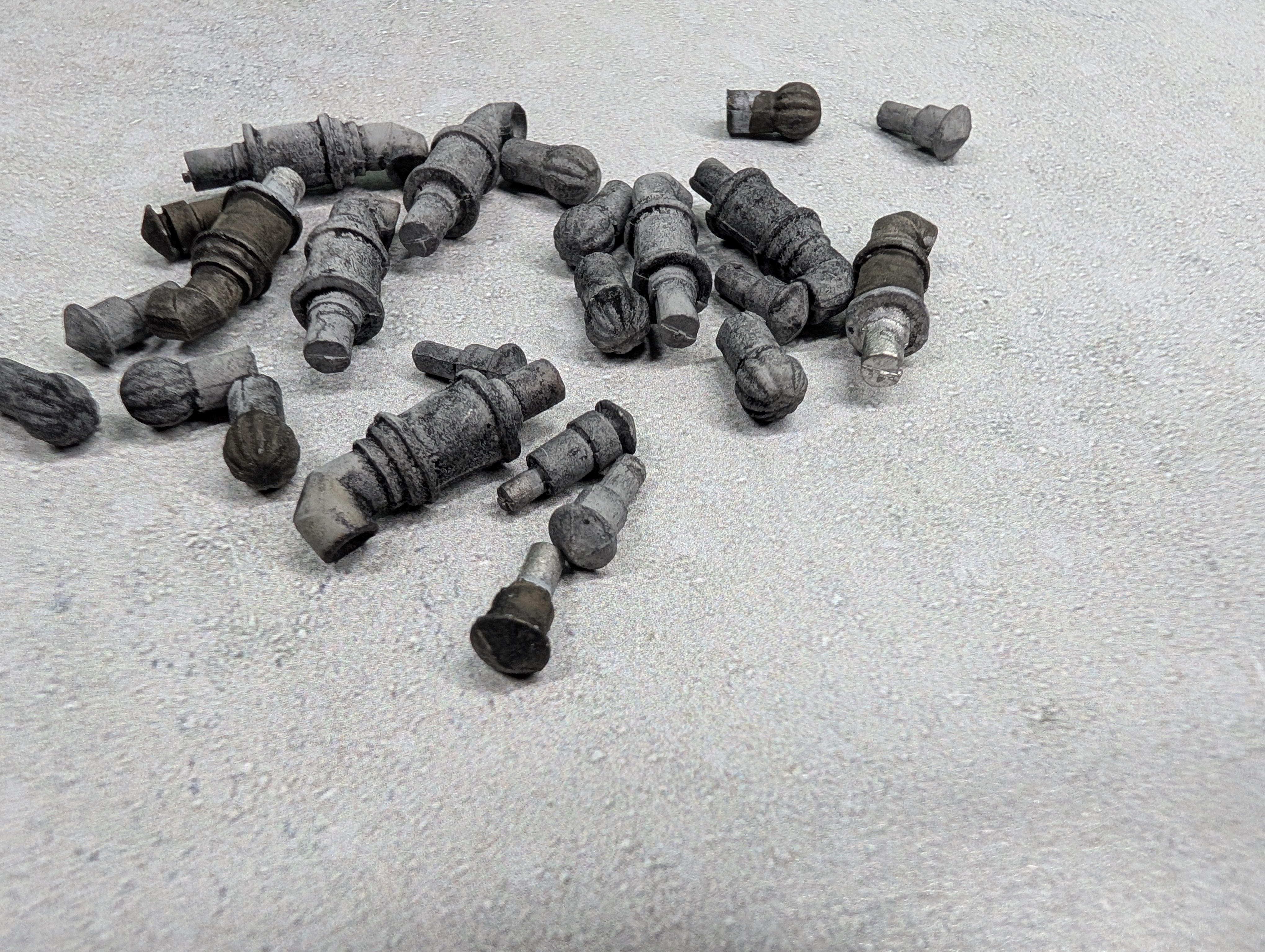 USED N Scale Lot of Vents & Blowers, Detail Parts Weathered