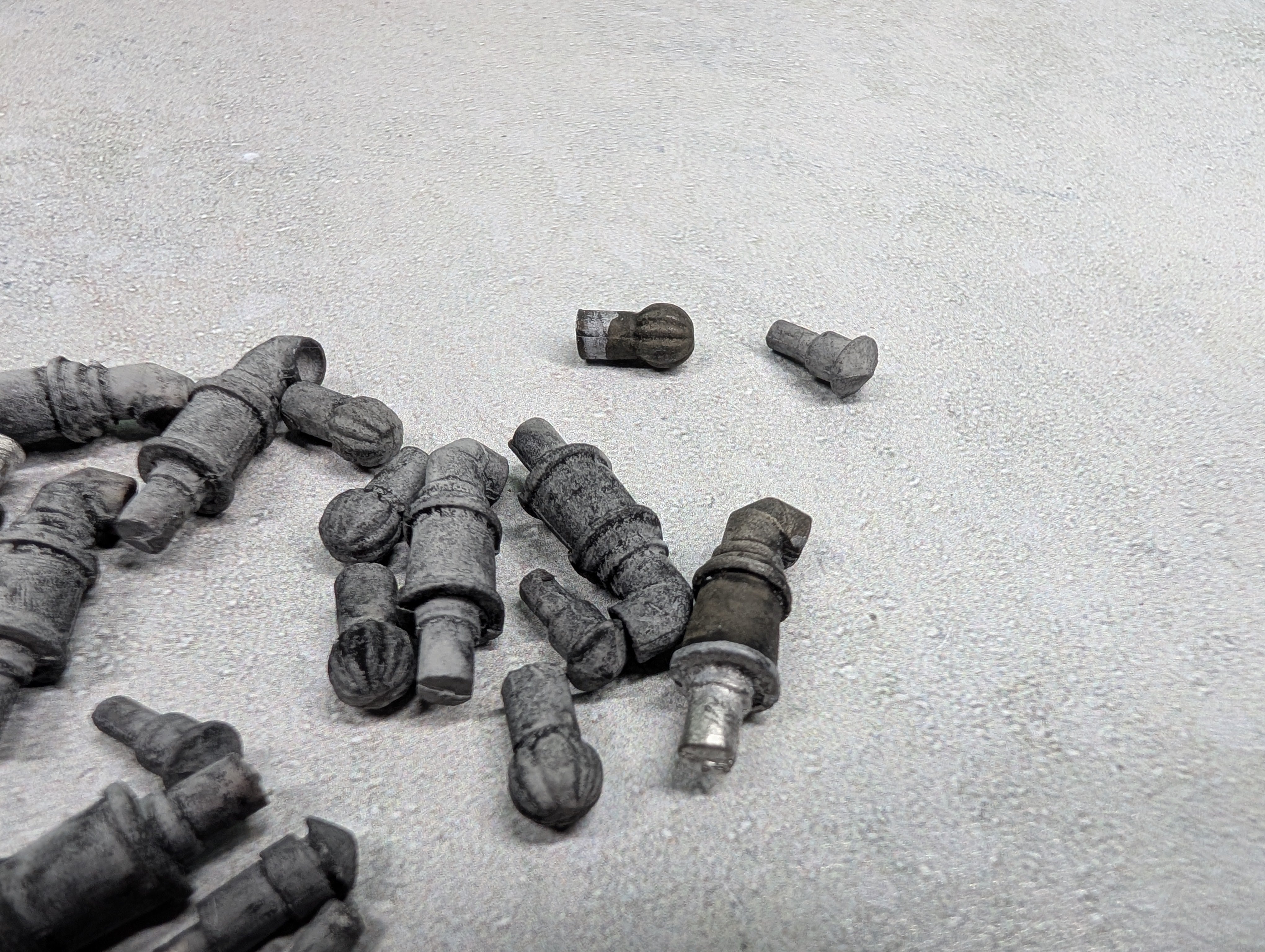 USED N Scale Lot of Vents & Blowers, Detail Parts Weathered