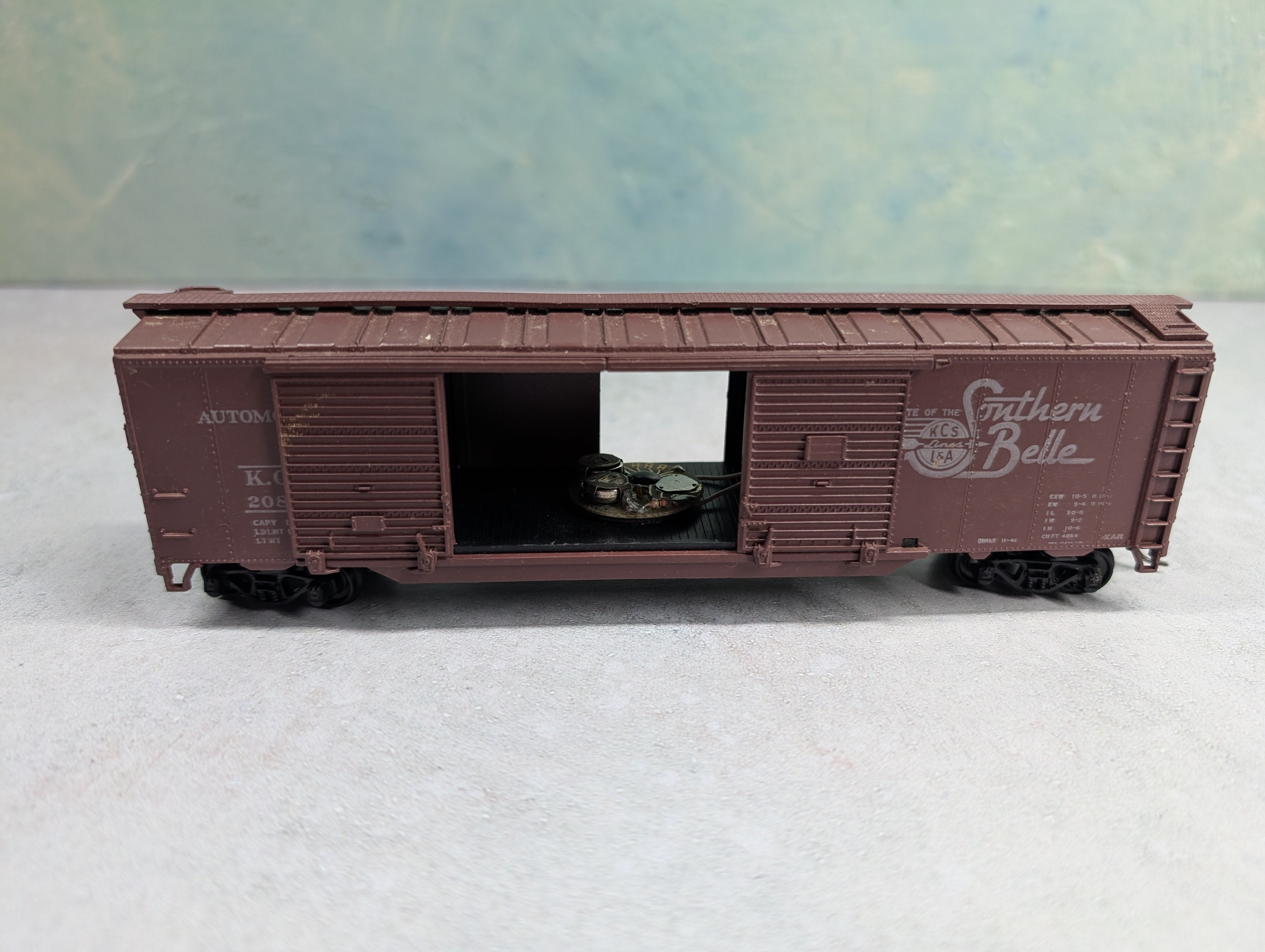 USED Athearn HO Scale 50' DD Box Car Kansas City Southern KCS #20895