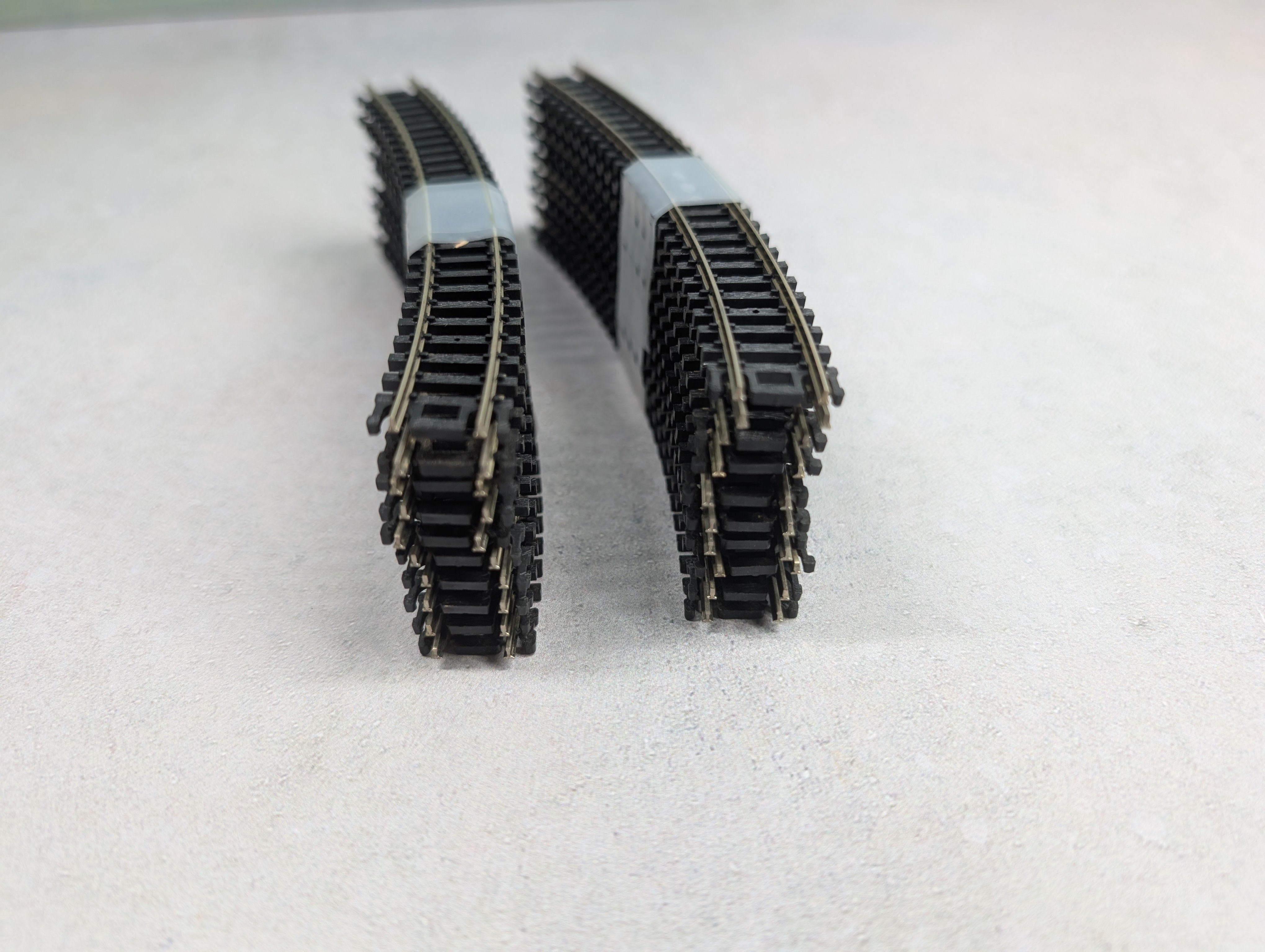 USED Bachmann N Scale 9-3/4" Radius Track - Code 80 (20 pcs)