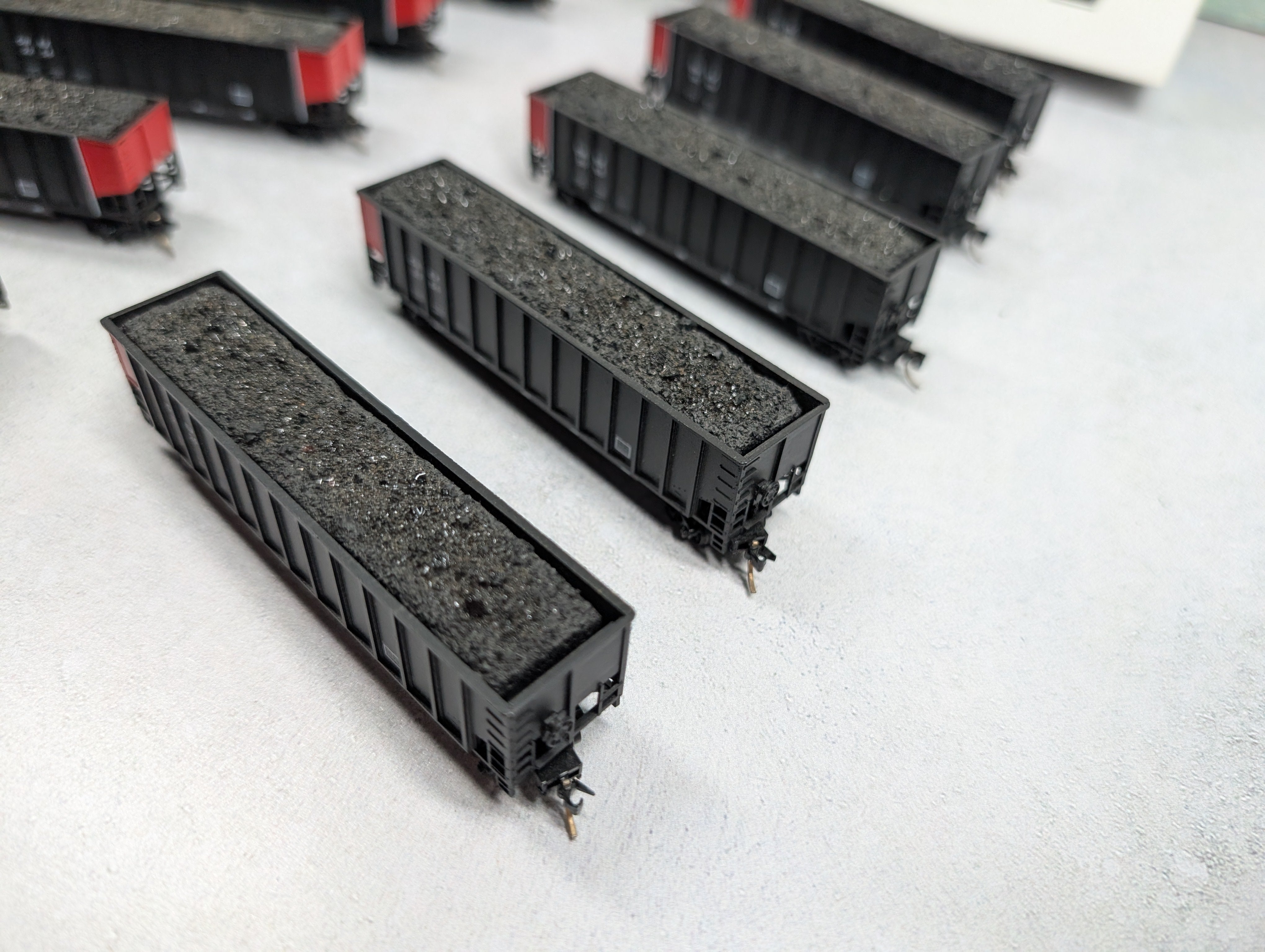 USED Deluxe 12050-10M N Scale Twin Tub Gondolas Commonwealth Edison CWEX (10 pcs)