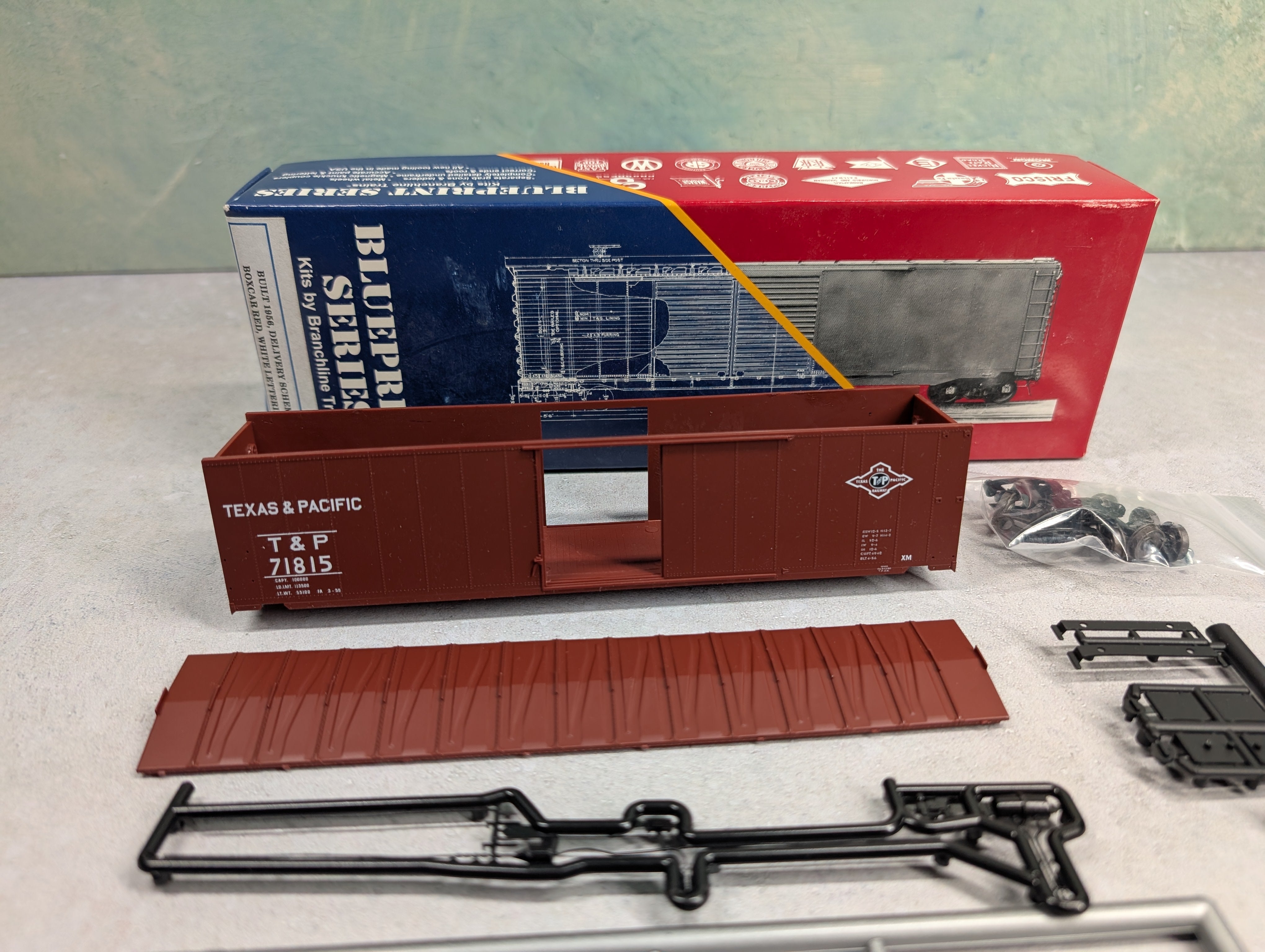 USED Branchline 1006 HO Scale 50' Single Door Box Car Texas and Pacific T&P #71815 KIT