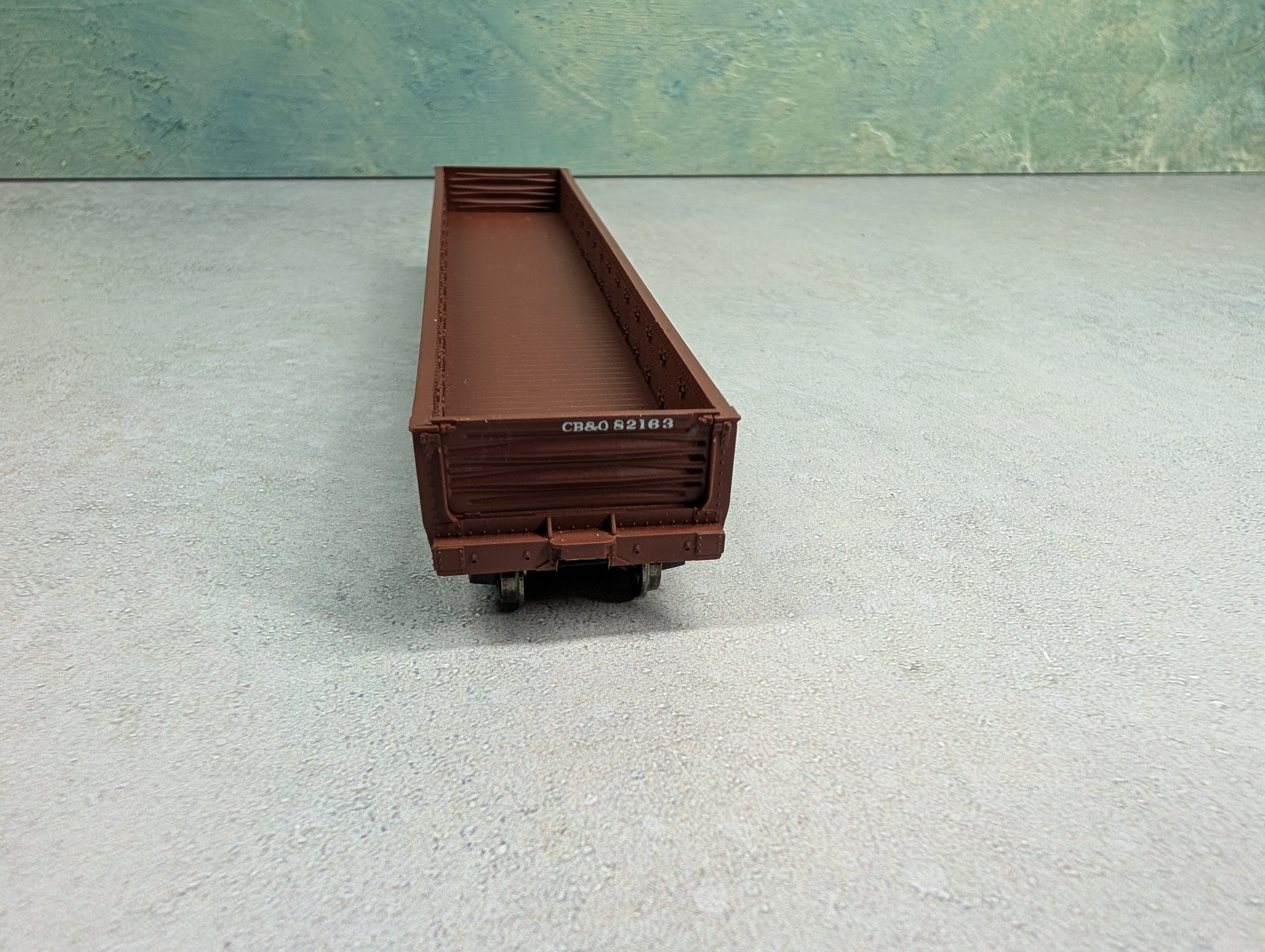 USED Life-Like HO Scale Proto 2000 - 52'6" Drop End Mill Gondola Burlington CB&Q KIT (3 pcs)