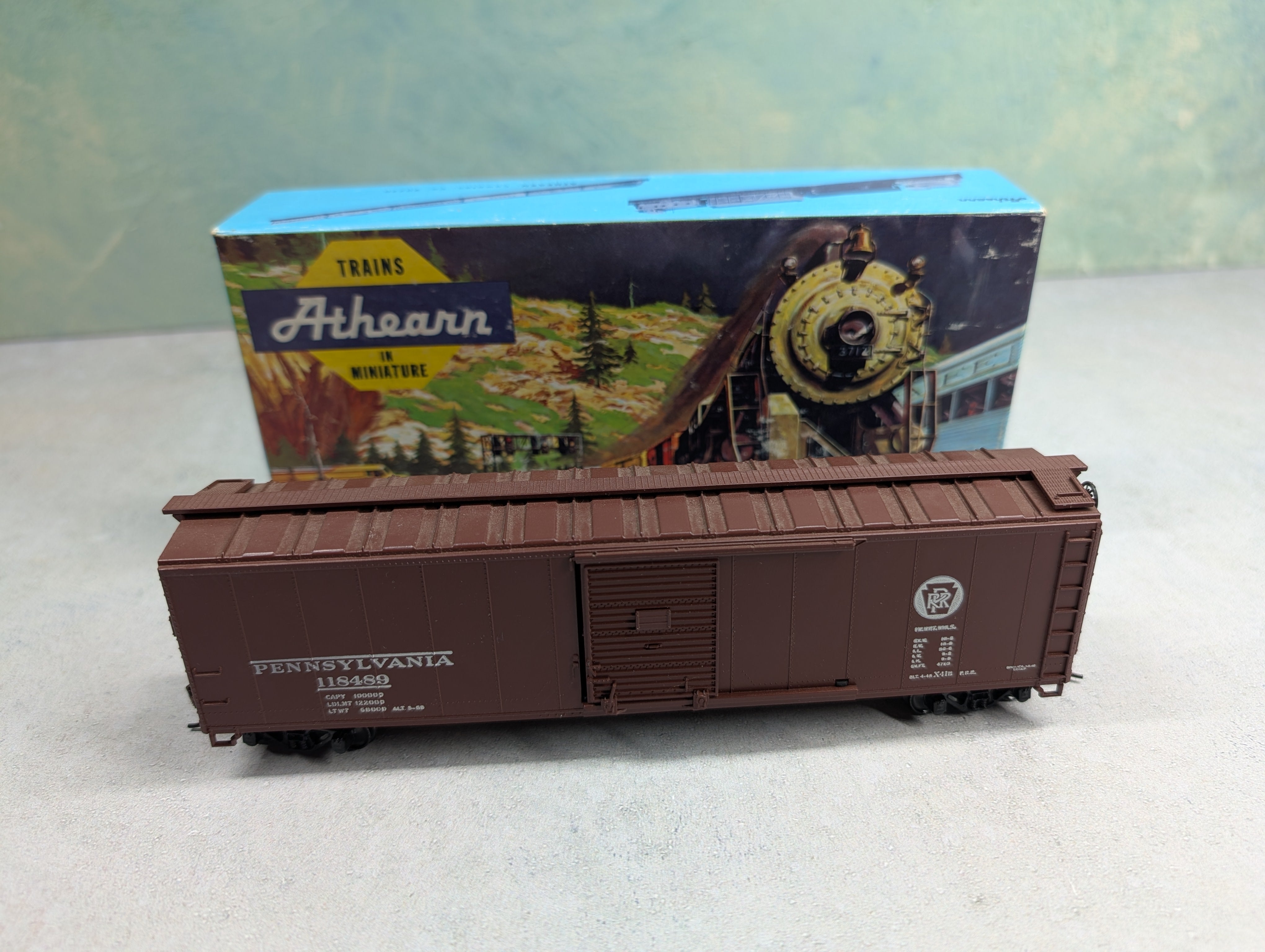 USED Athearn 5059 HO Scale 50' Box Car Pennsylvania PRR #118489