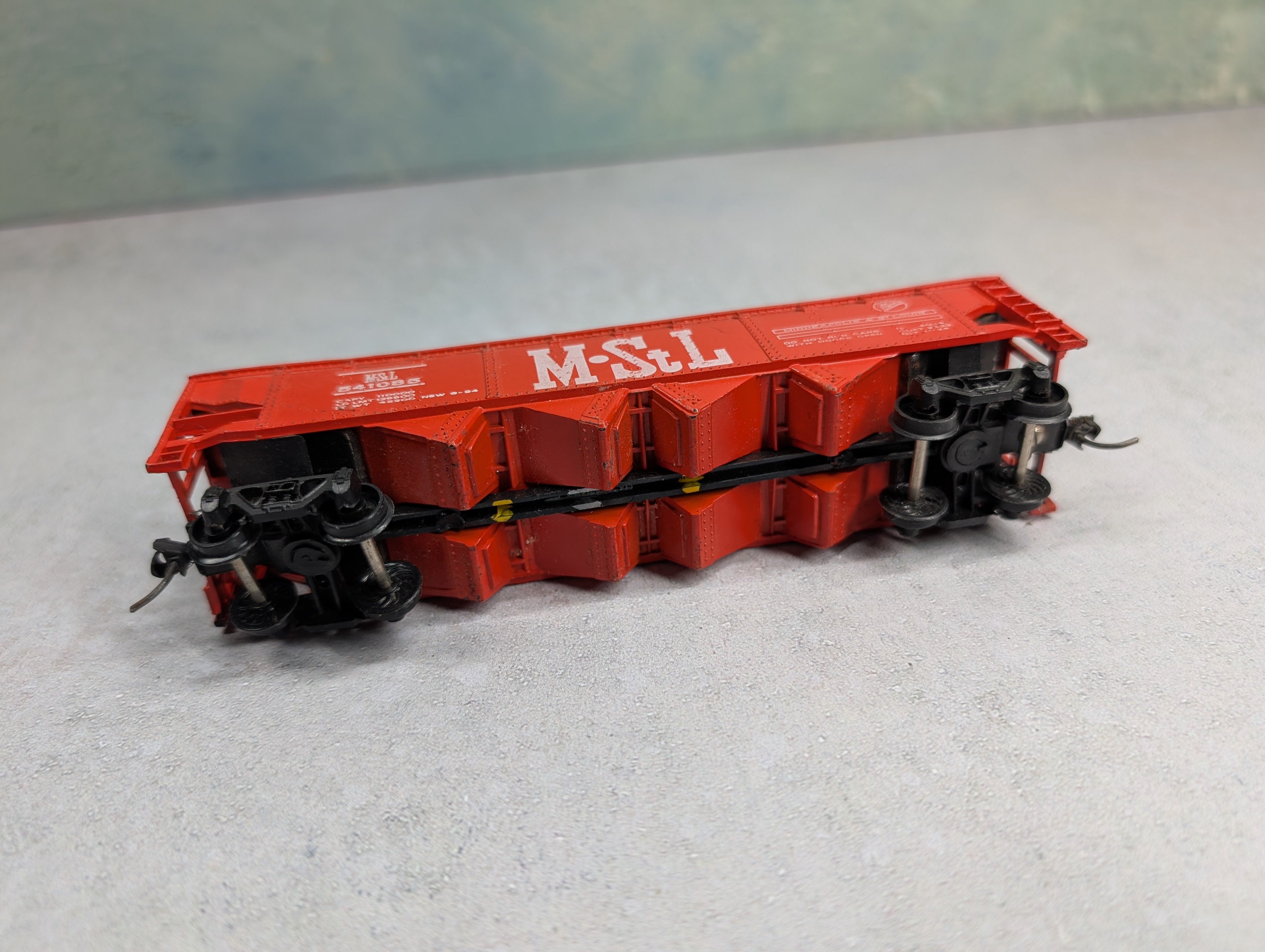 USED Bachmann HO Scale Quad Hopper Minneapolis & St Louis M&StL #541085 Coal