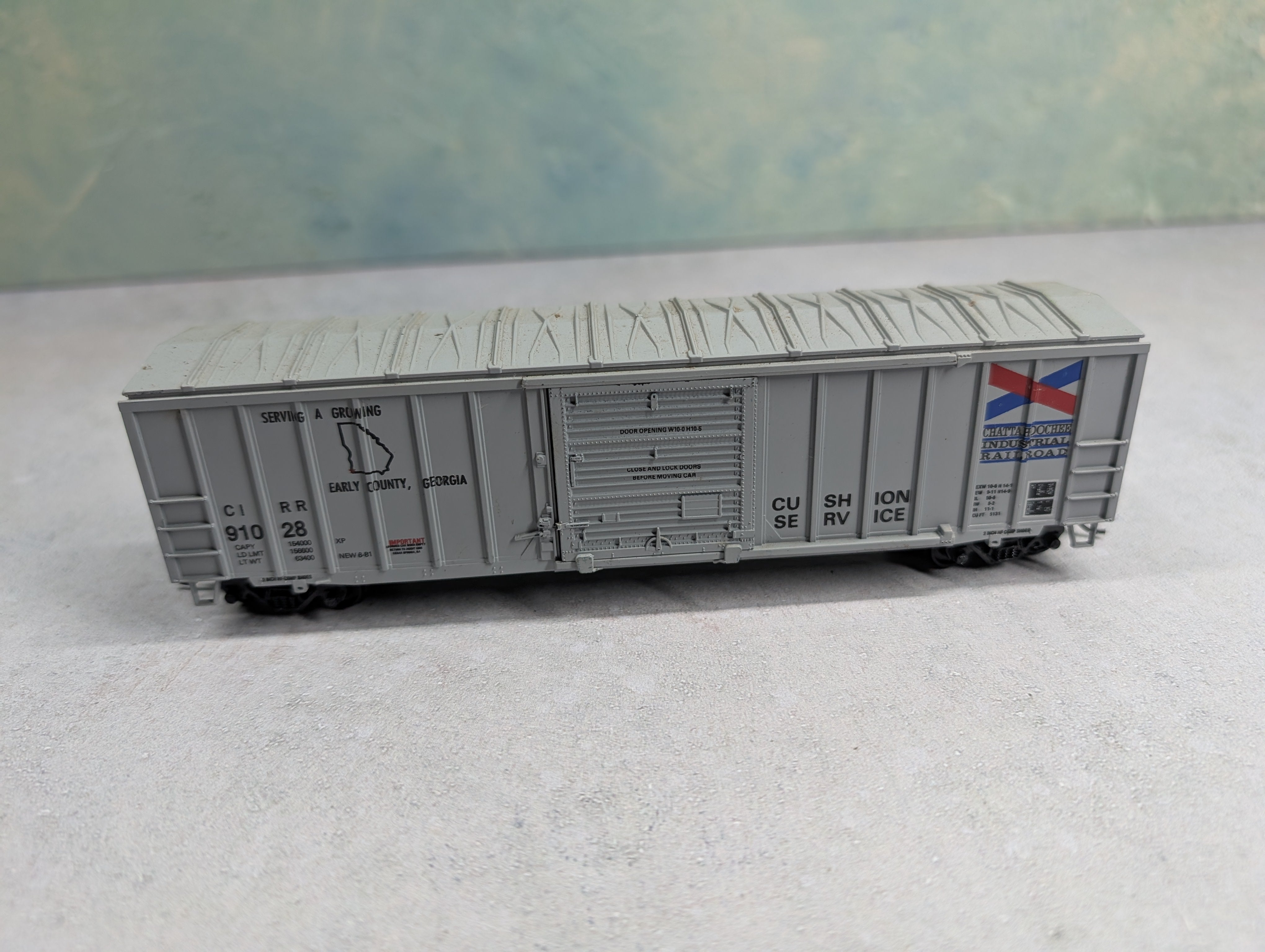 USED Athearn HO Scale 50' Box Car Chattahoochee Industrial Railroad CIRR #91028