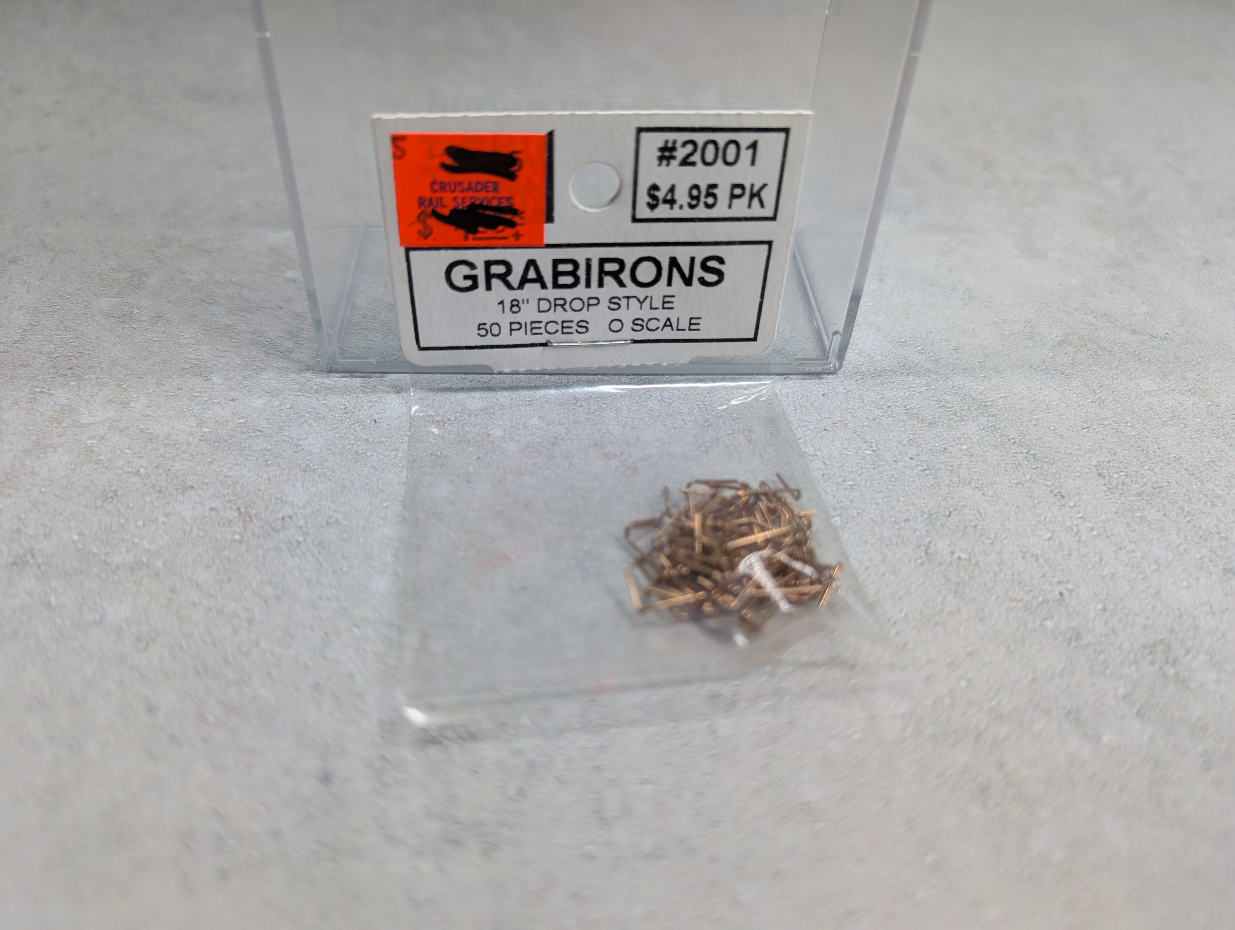 Tichy Train Group 2001 O 18" Drop Style Grabirons (50 pcs)