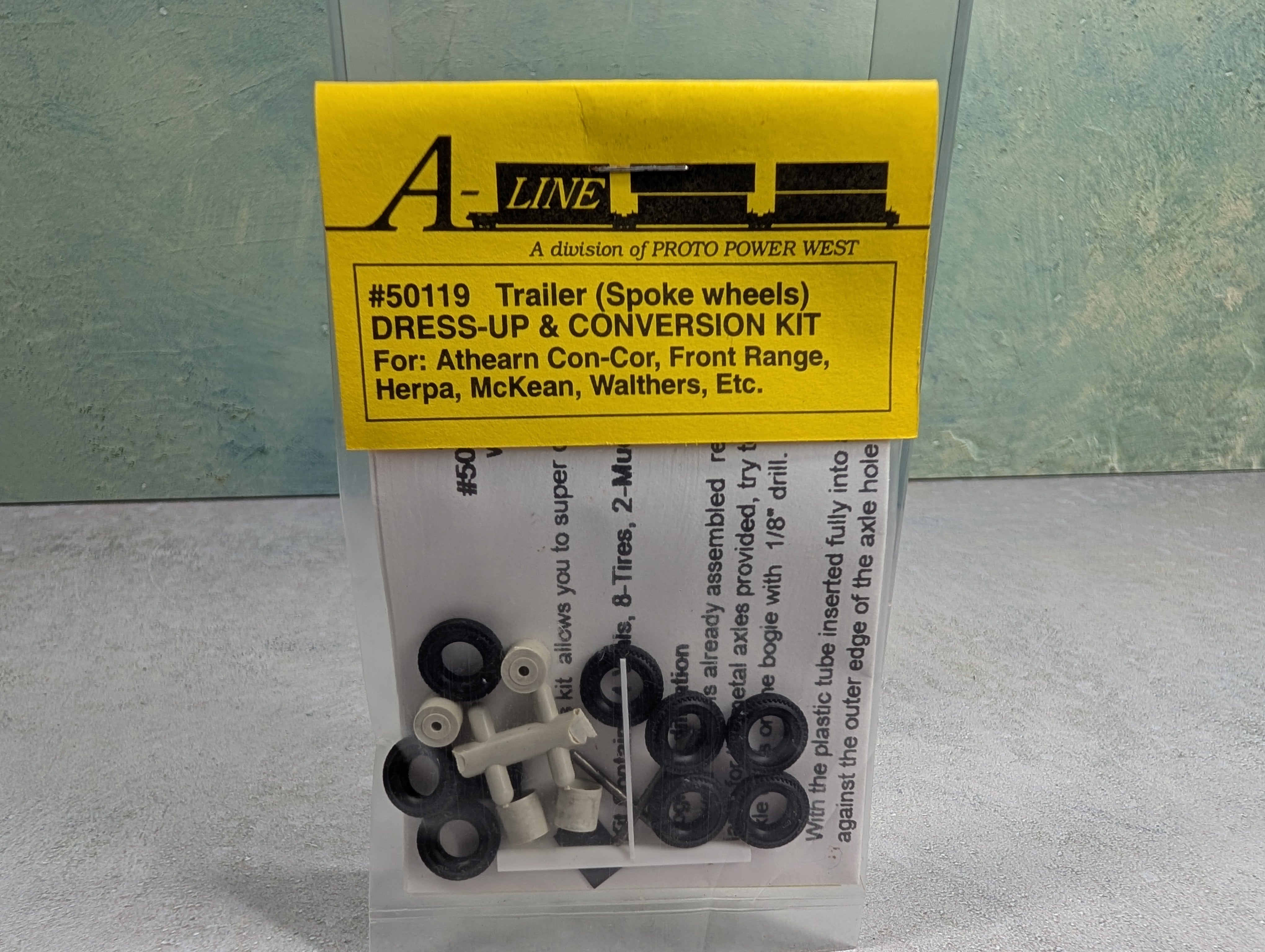 A-Line 50119 HO Scale Trailer Spoke Wheels Dress-Up & Conversion Kit